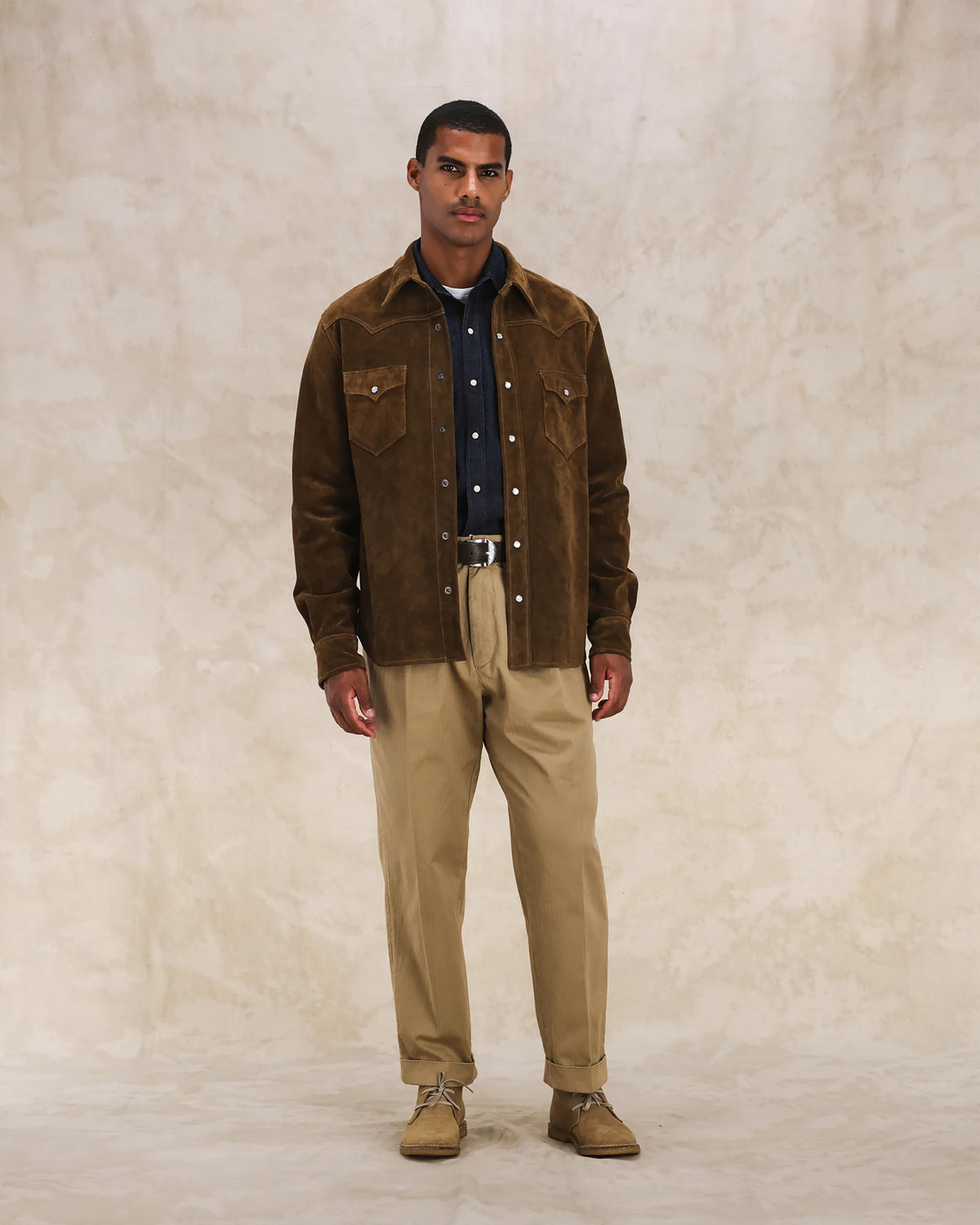 Ranch Camicia Texana in Crosta Scamosciata
