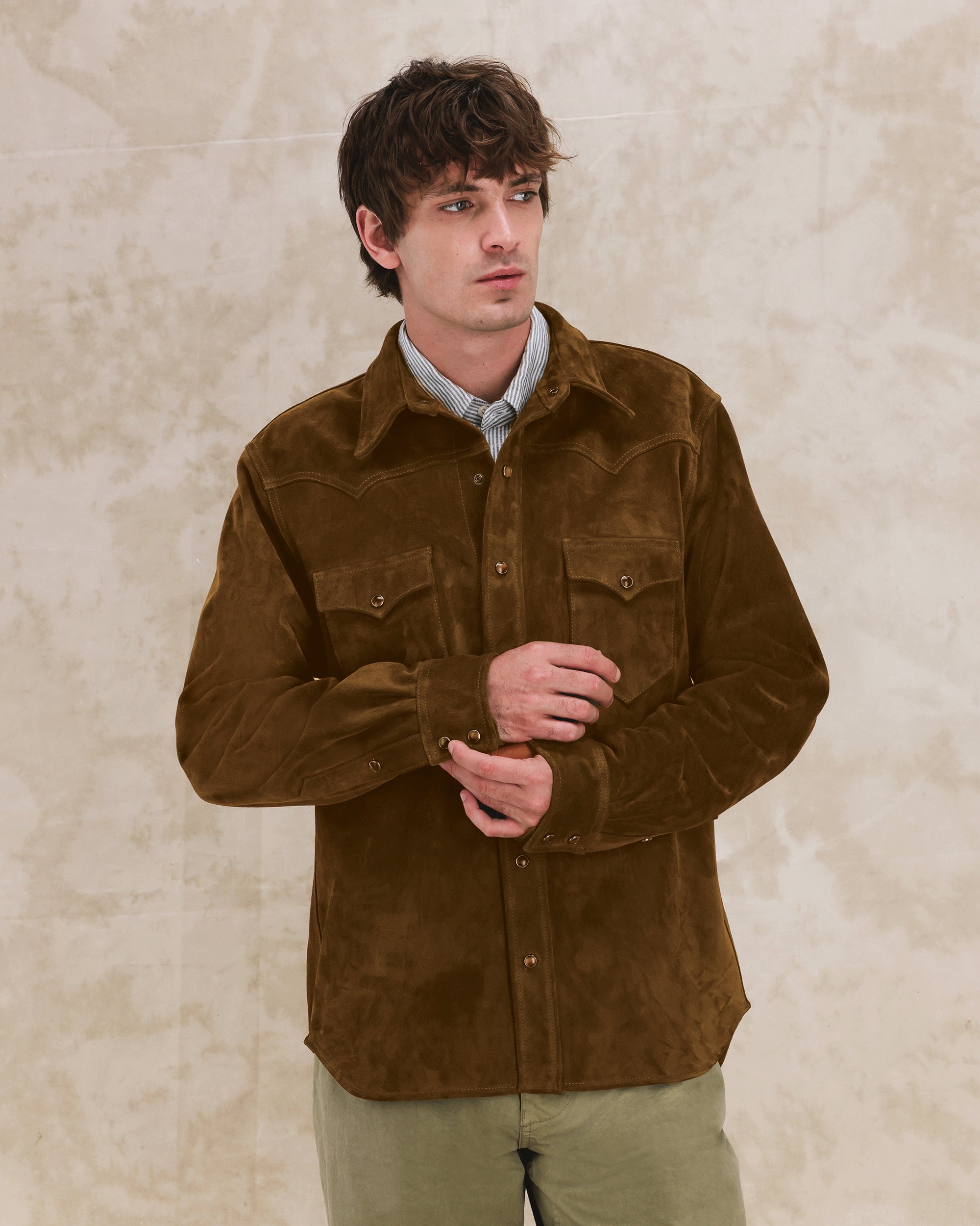 Ranch Camicia Texana in Crosta Scamosciata