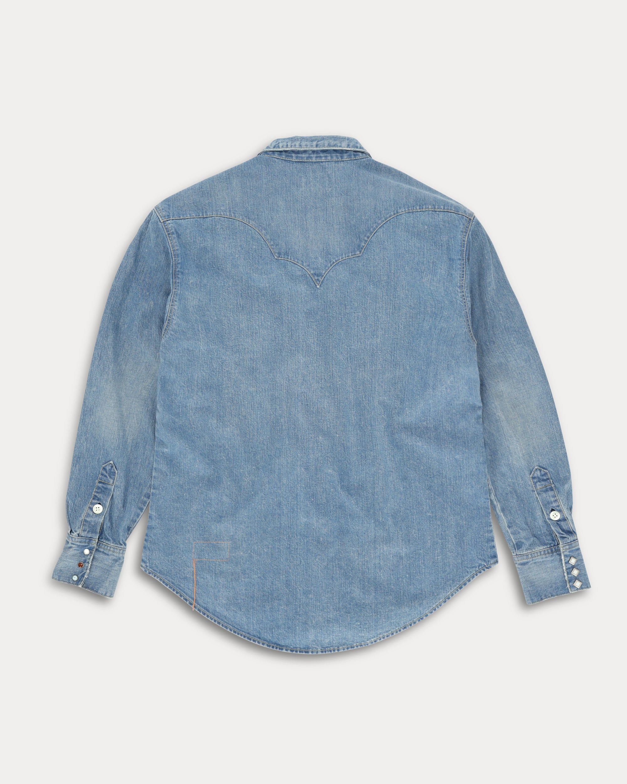 Redford Western Shirt in Japan Denim Stone Wash