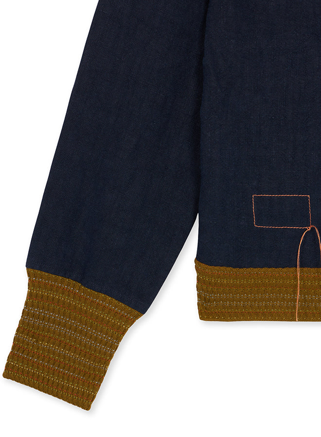 Regan Giacca Bomber in Canapa/Lino