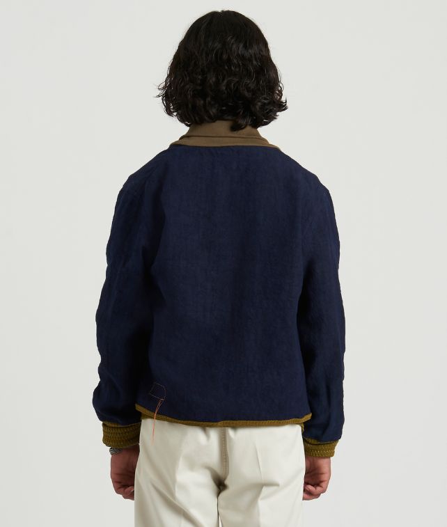 Regan Giacca Bomber in Canapa/Lino
