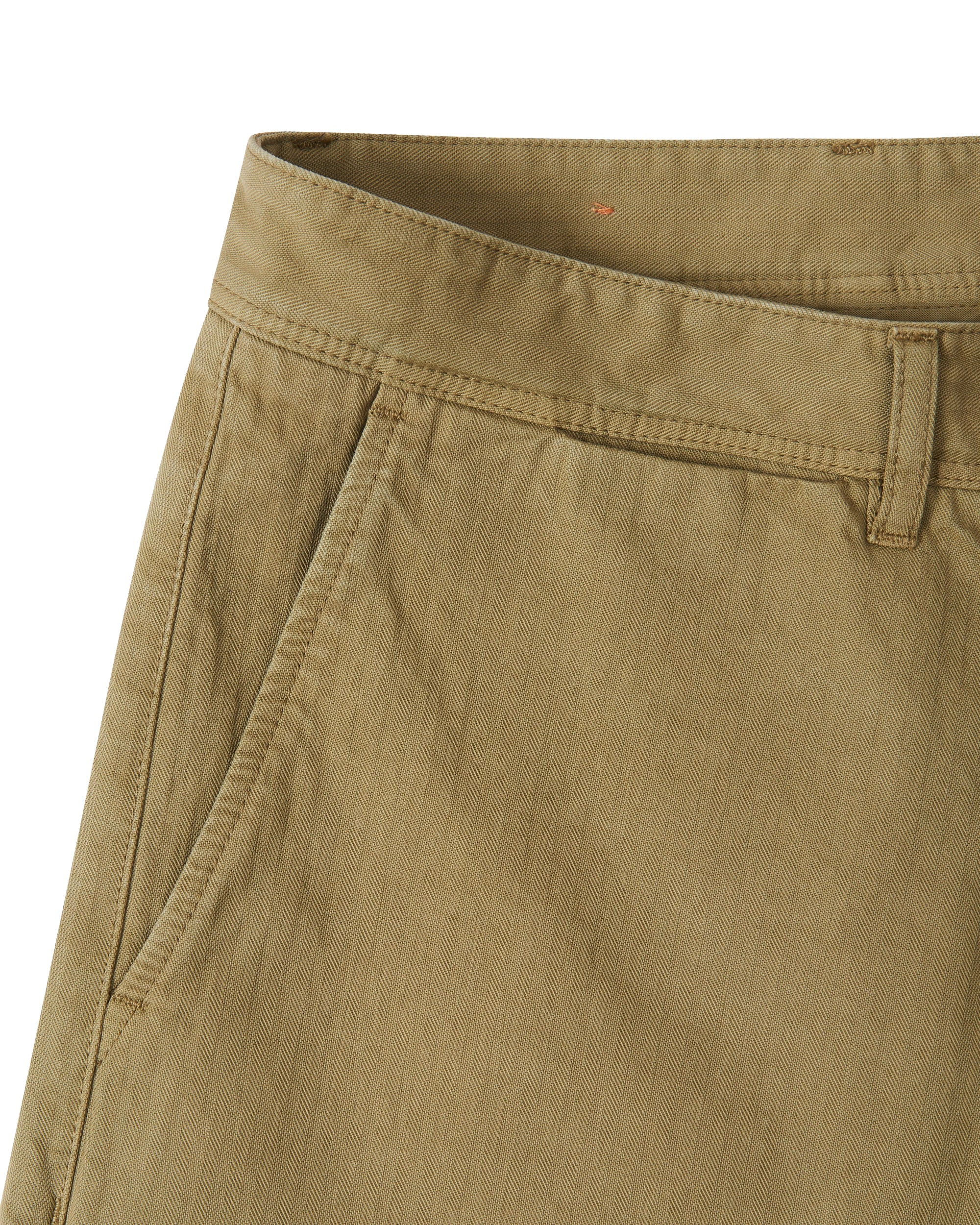 Reno Pantaloni In Herringbone di Cotone