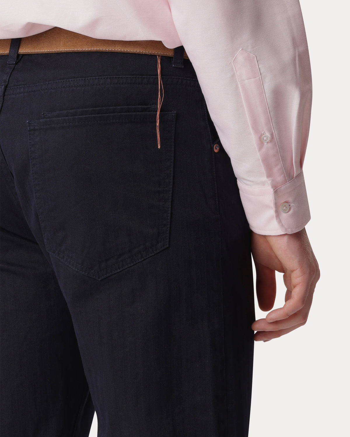 Mcqueen Cotton Herringbone Trousers