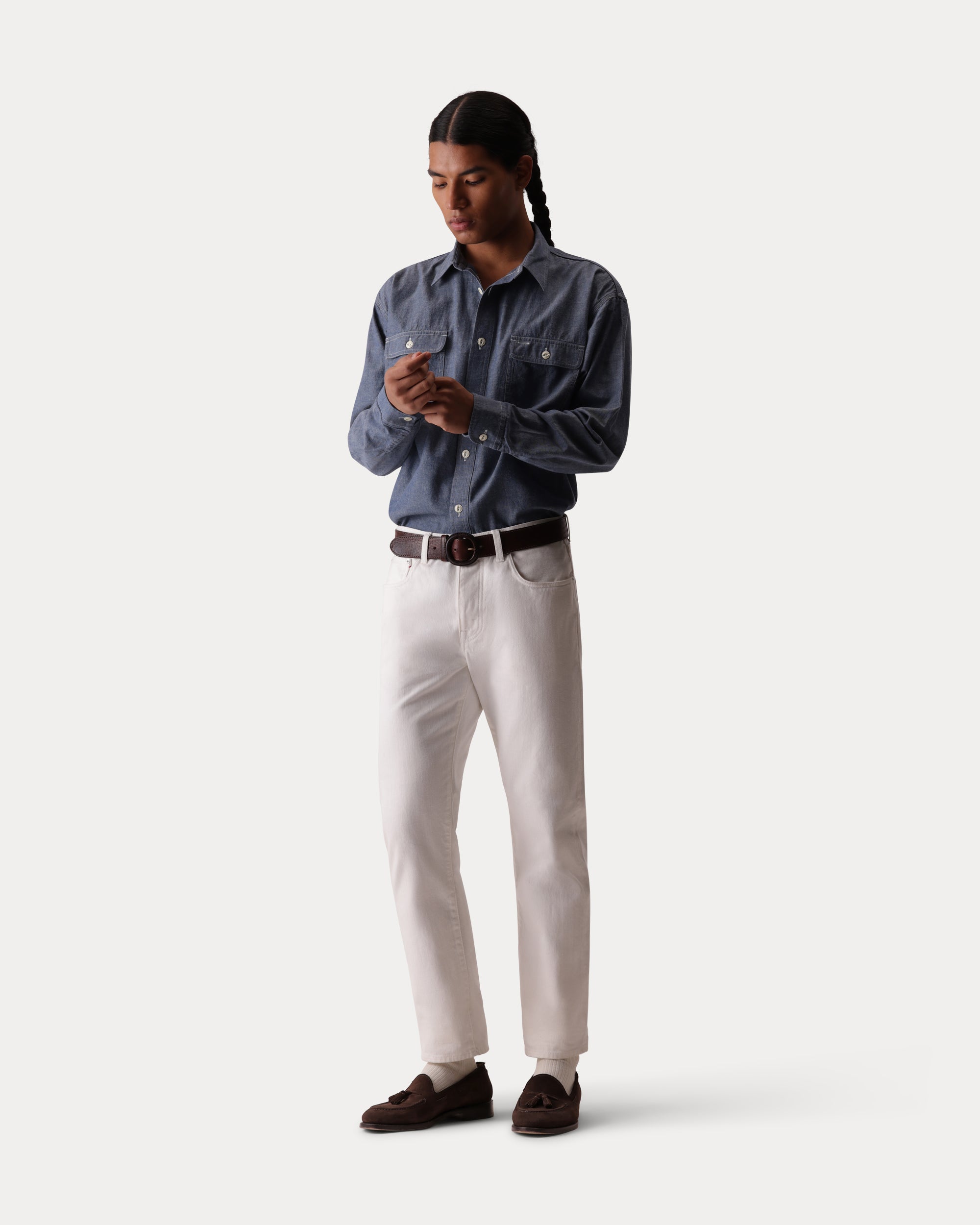 Sail Camicia In Japan Chambray
