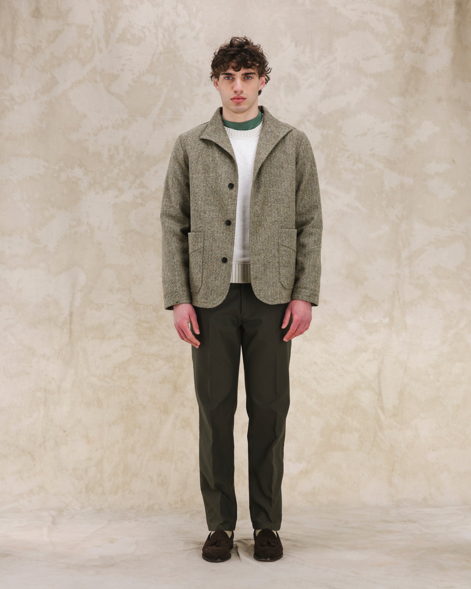 Scotland Giacca In Herringbone Di Lana