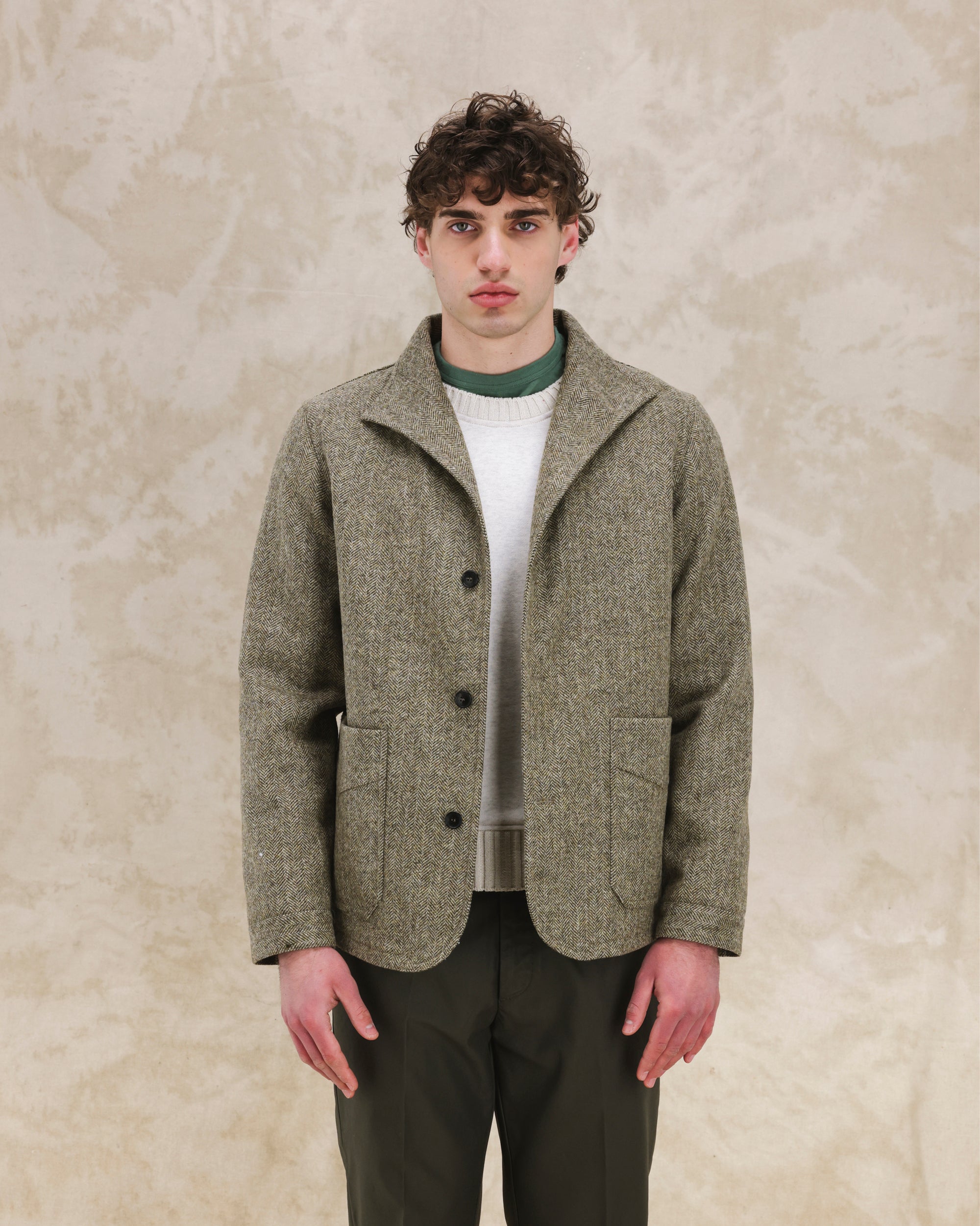 Scotland Giacca In Herringbone Di Lana