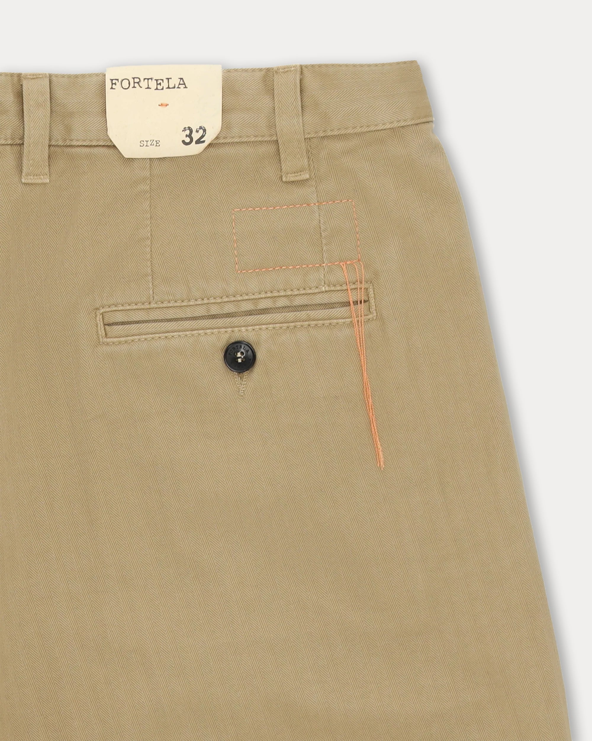 Seattle Pantaloni Con Pences In Herringbone