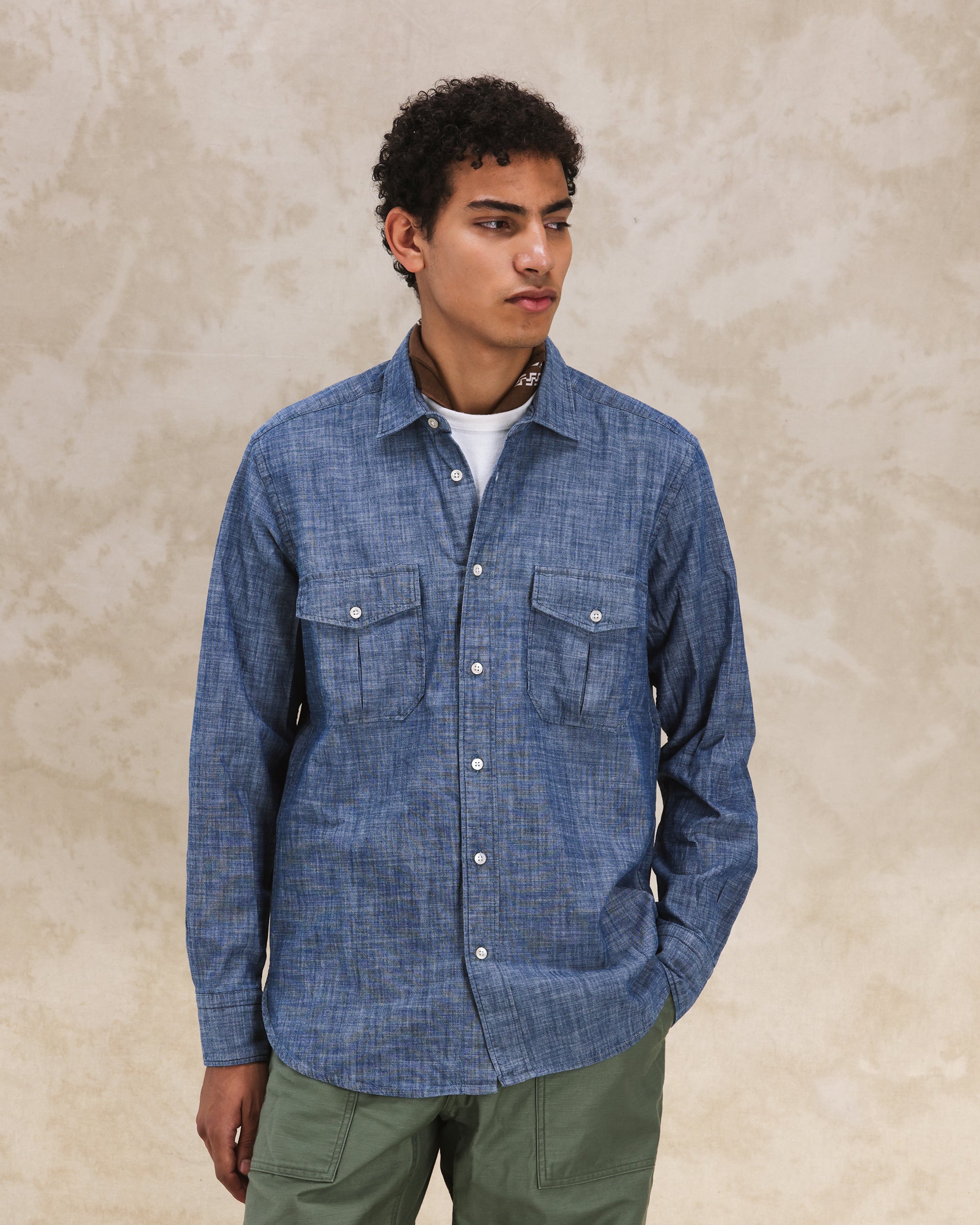 Sheep Camicia In Chambray