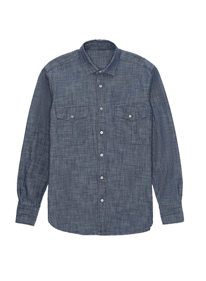 Sheep Camicia In Chambray
