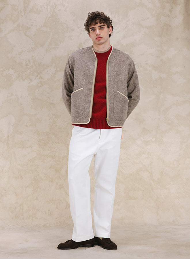 Sherpa Giacca In Herringbone Di Lana