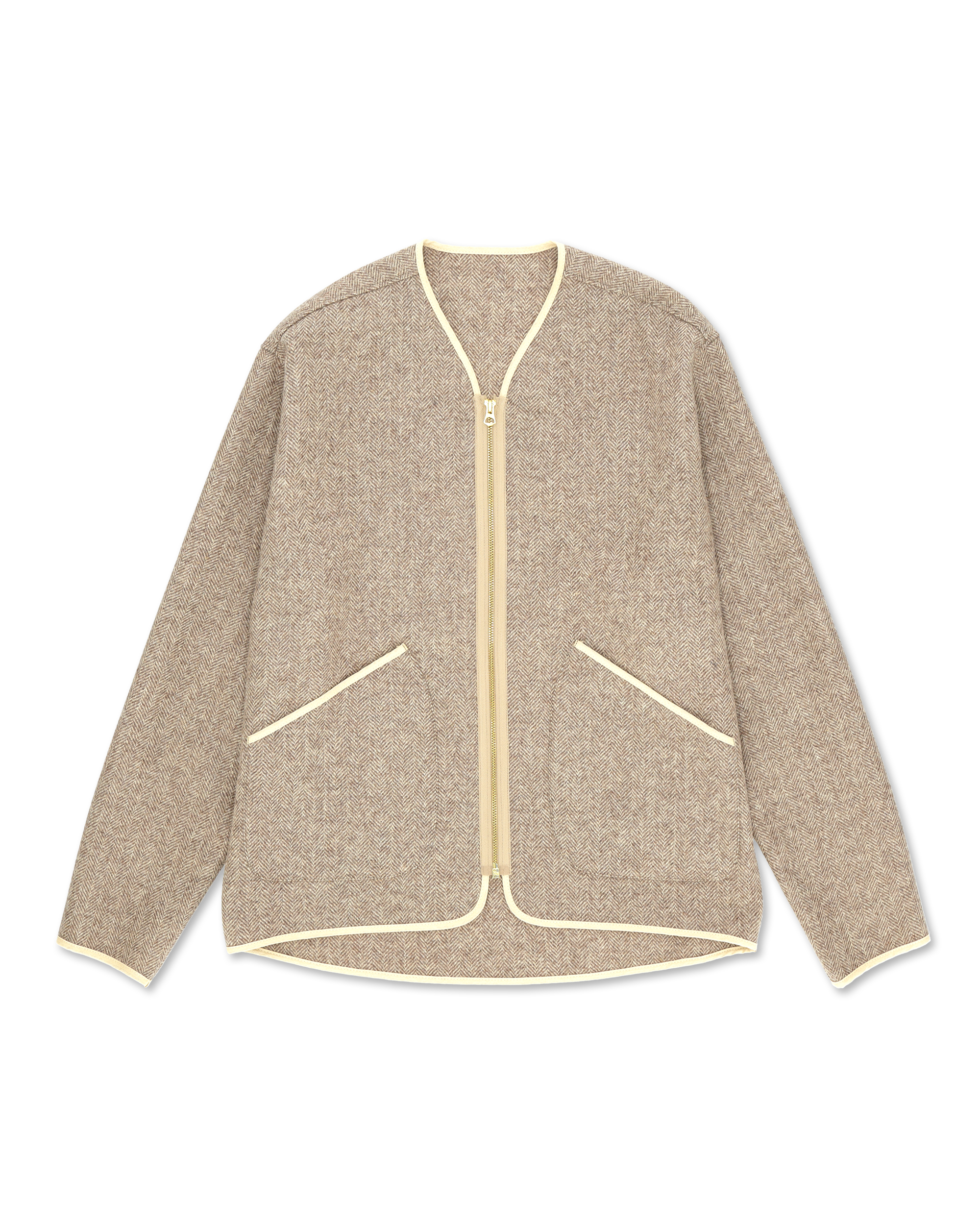 Sherpa Giacca In Herringbone Di Lana