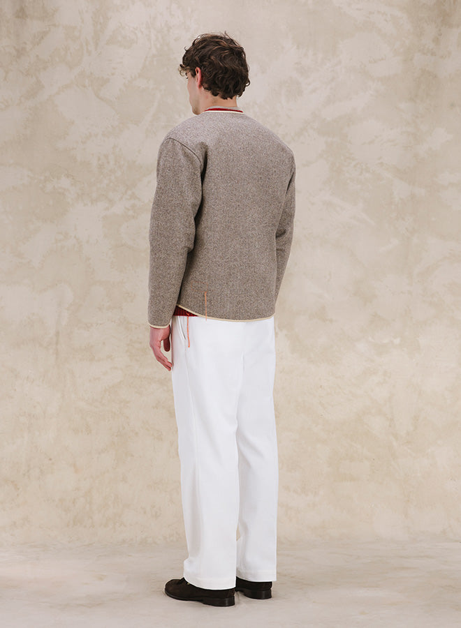 Sherpa Giacca In Herringbone Di Lana