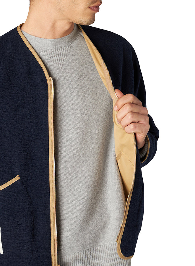 Sherpa Jacket Reversible Wool E Cotton Manteco