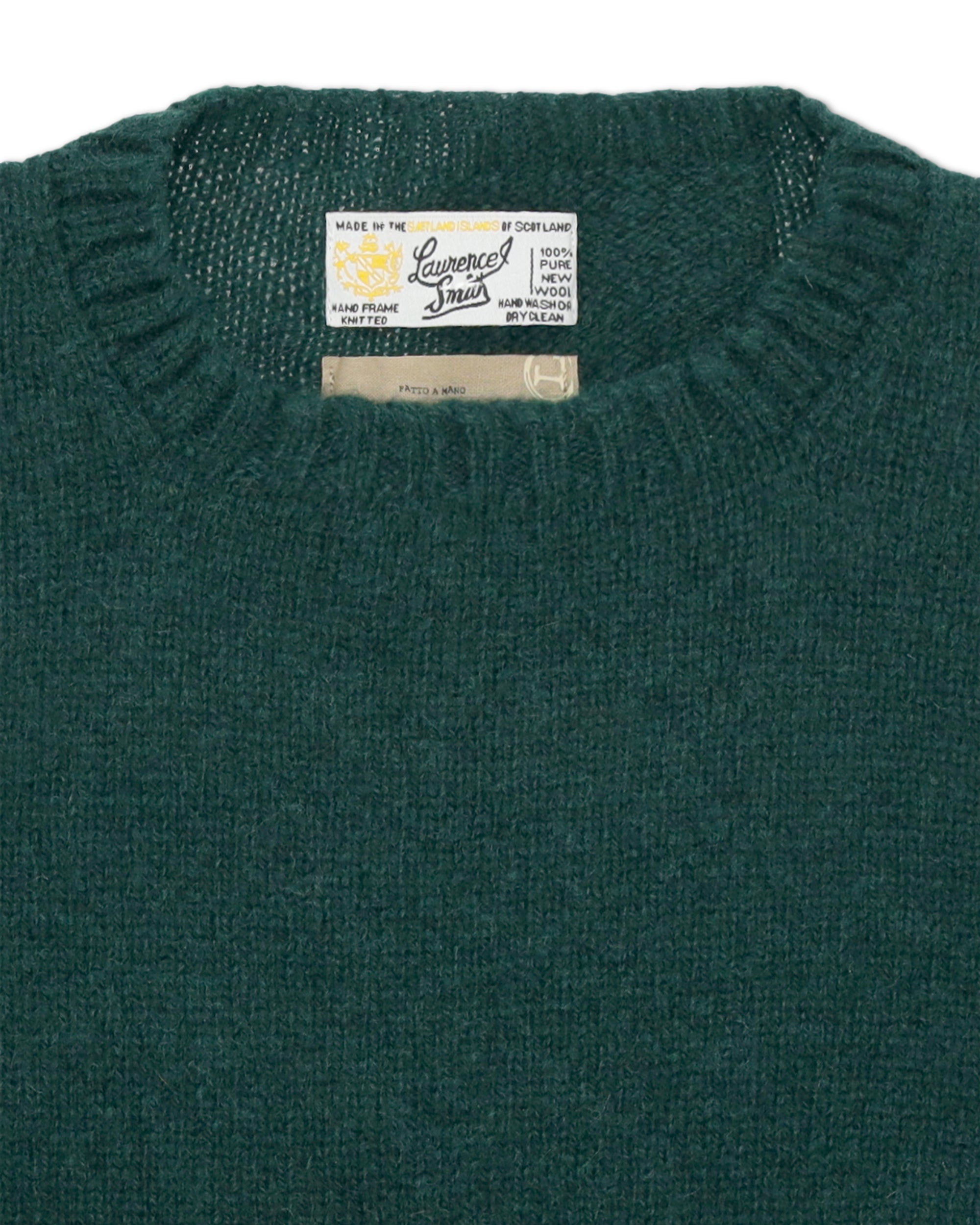 Shetlandcrewneck Wool Crew Neck Sweater