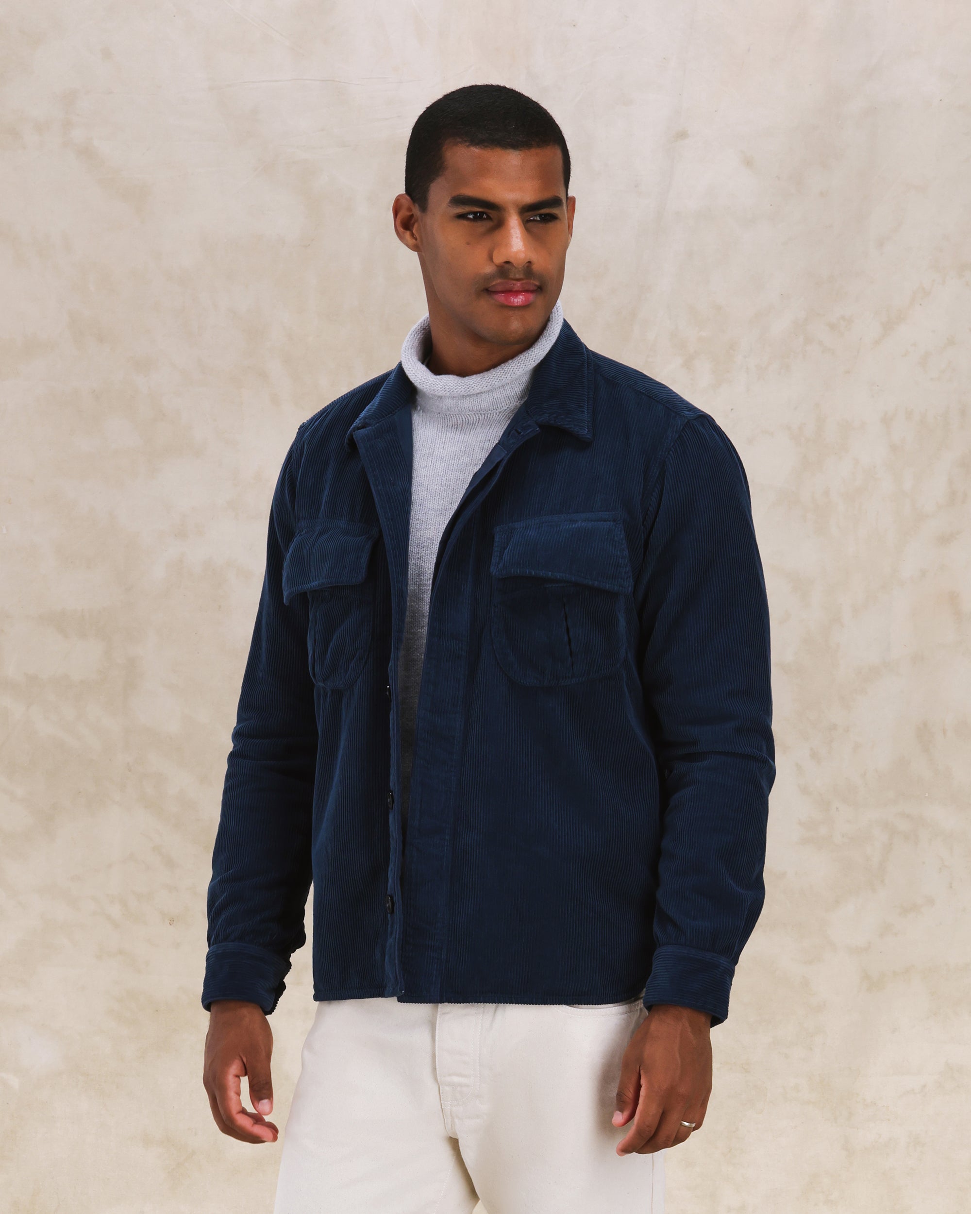 Short Overshirt In Velluto A Coste