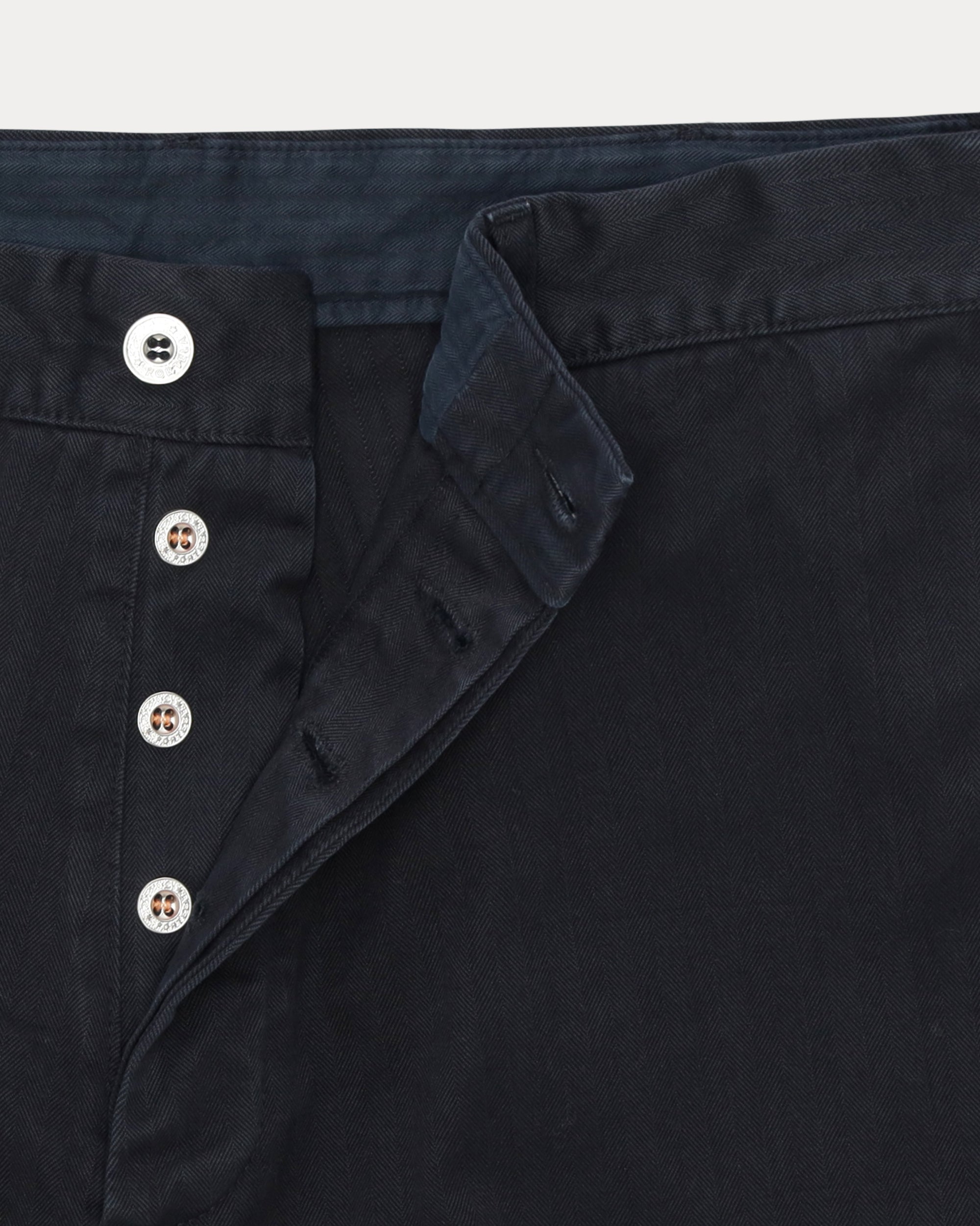 Silver Pantalone in Herringbone di Cotone