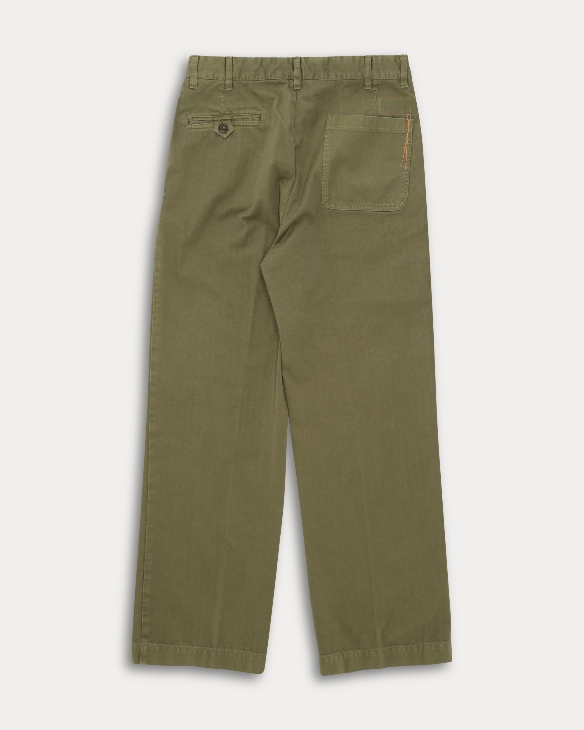 Silver Cotton Herringbone Trousers