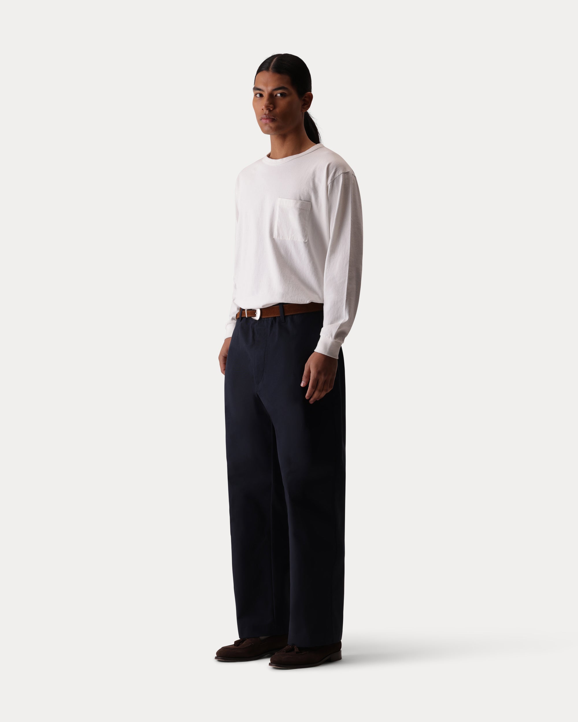 Silver Cotton Trousers