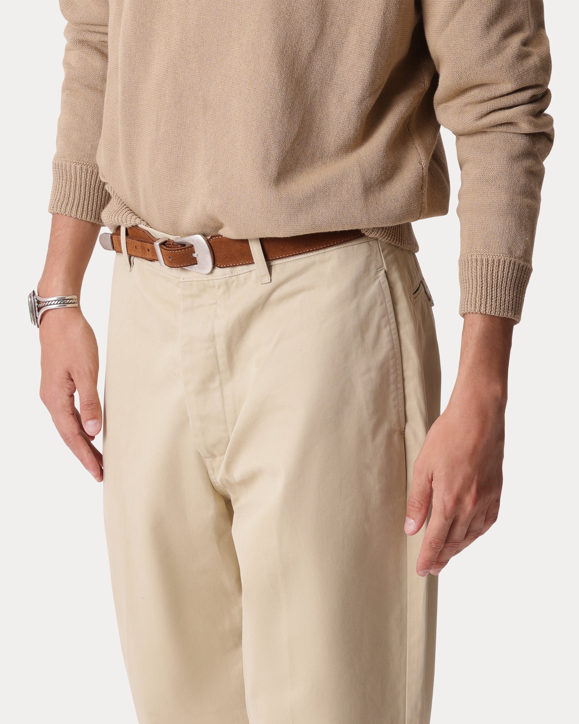 Silver Cotton Trousers