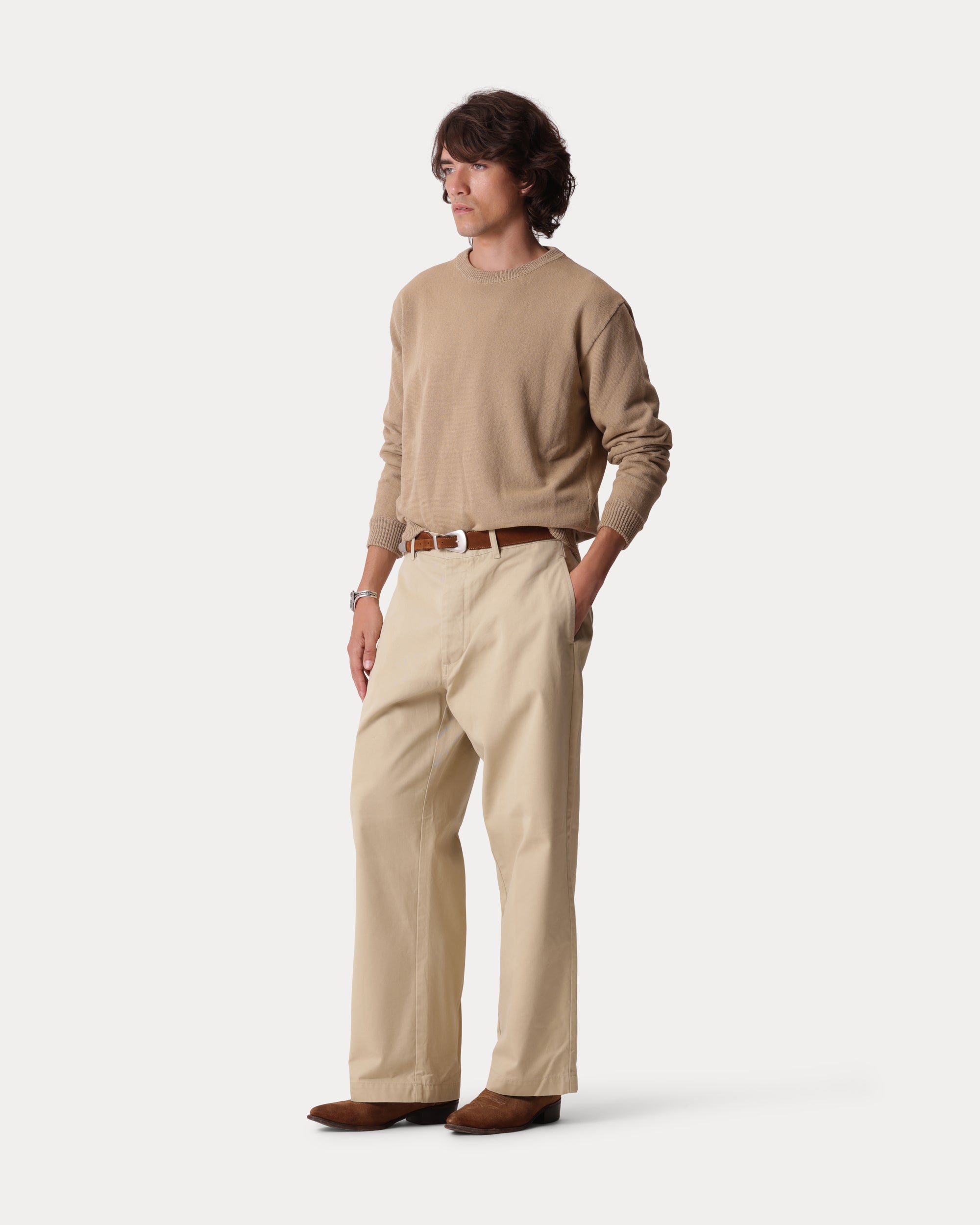 Silver Cotton Trousers