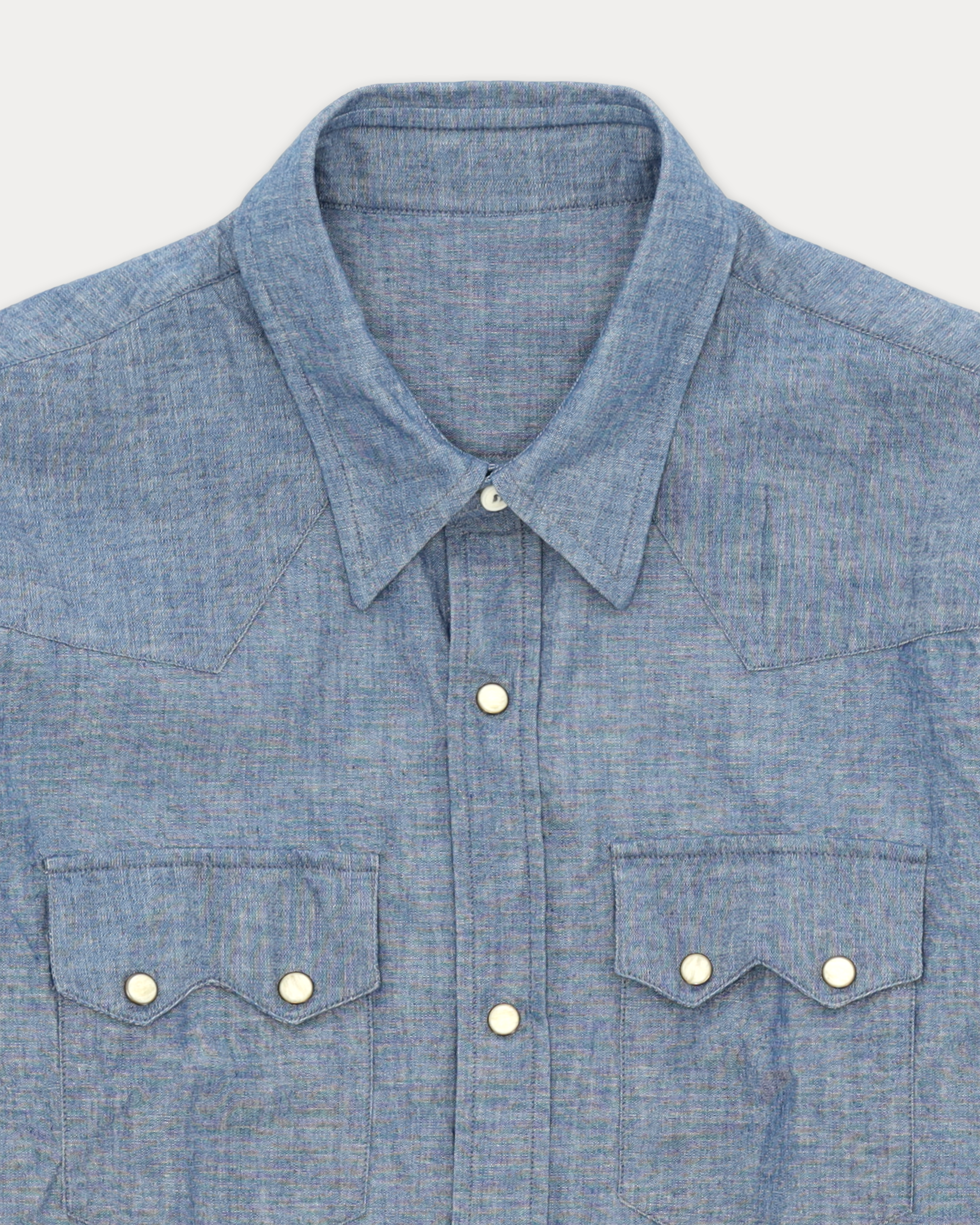 Smith Camicia Texana In Chambray