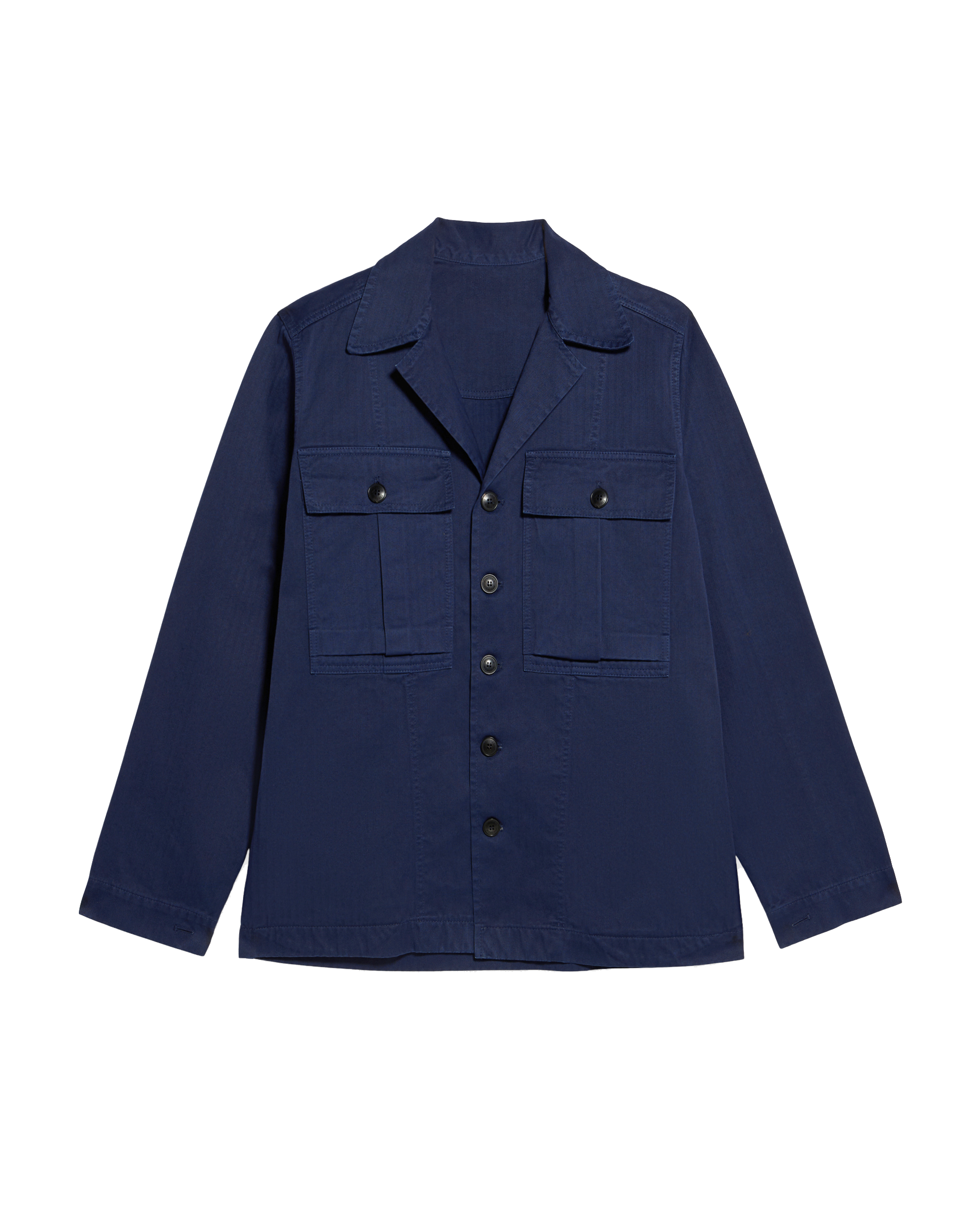 Solomon Overshirt In Herringbone Di Cotone