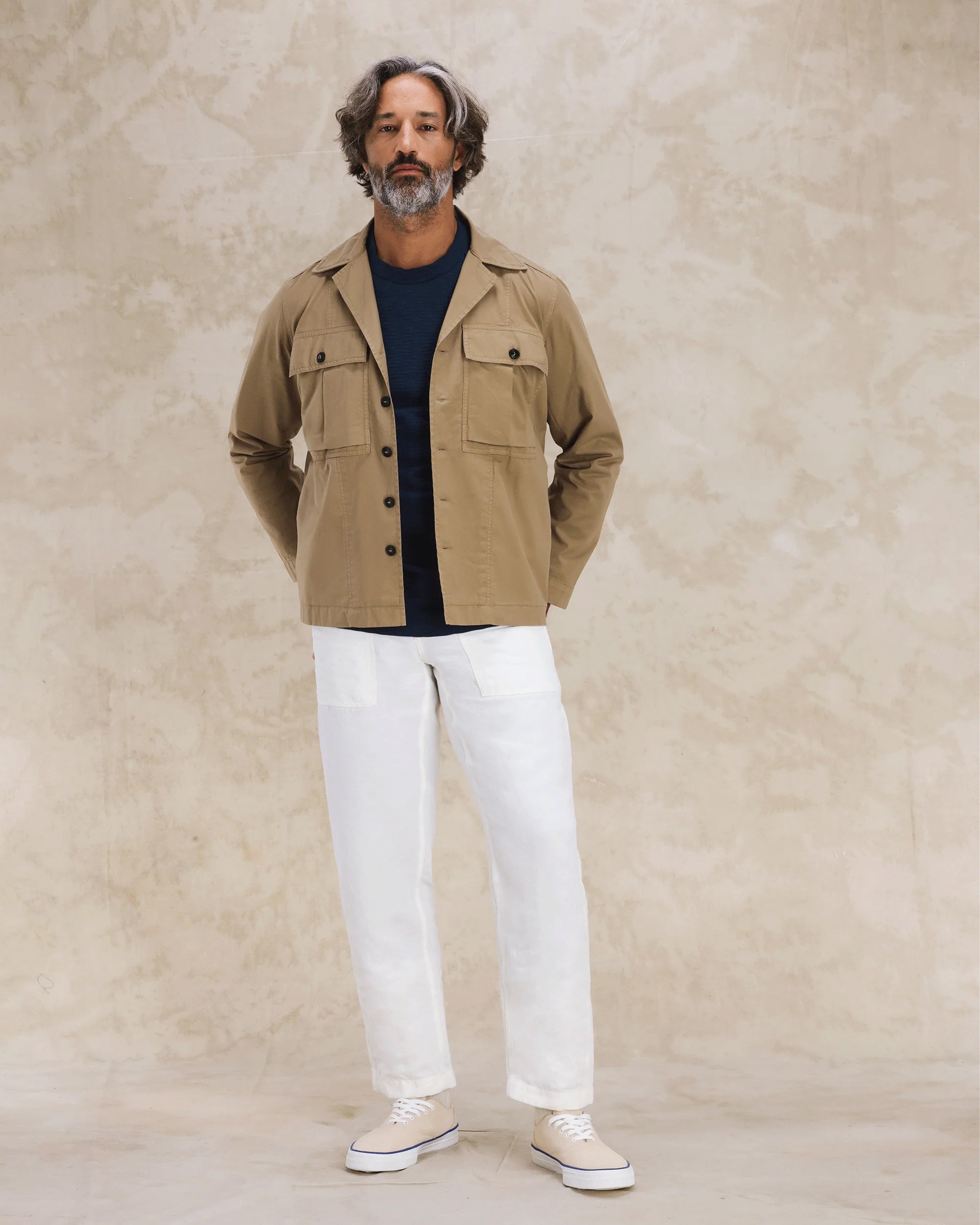 Solomon Overshirt In Twill Di Cotone