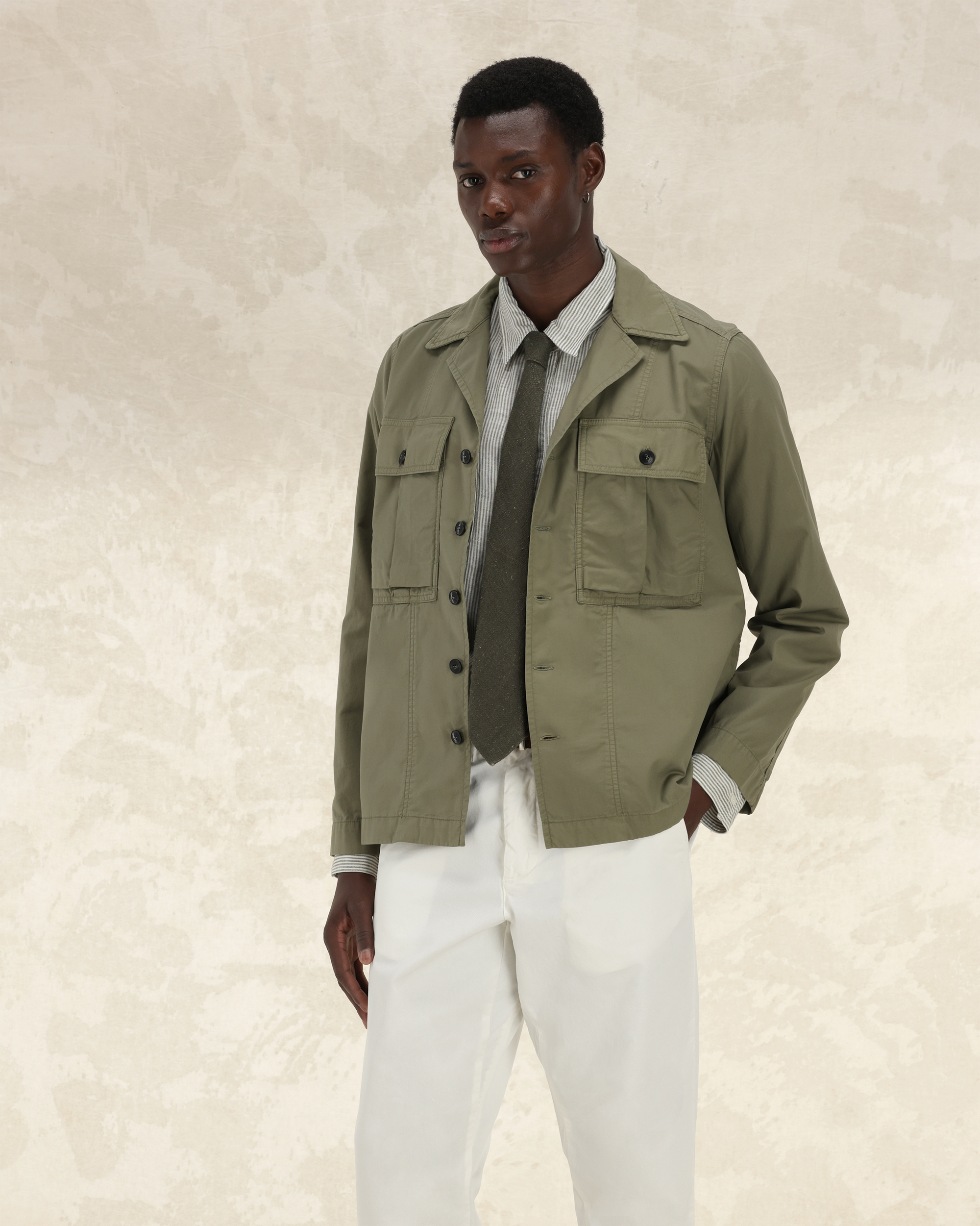 Solomon Overshirt In Twill Di Cotone