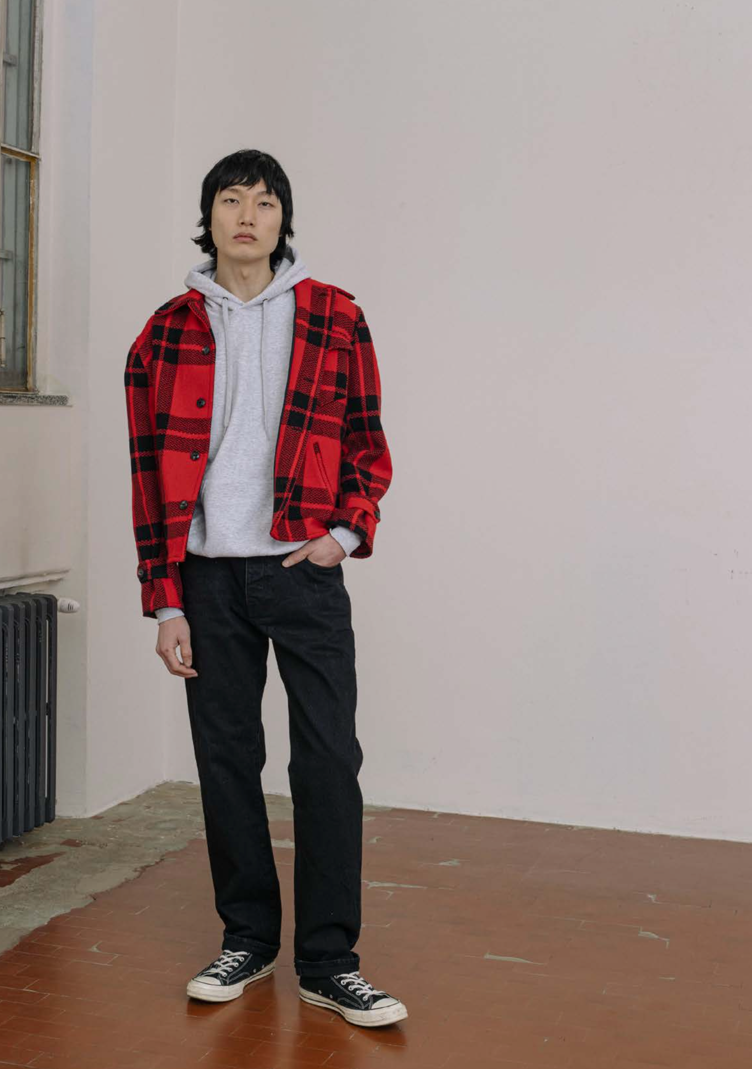 965 John Japan Denim Cimosato 5 Tasche Regular Fit Black