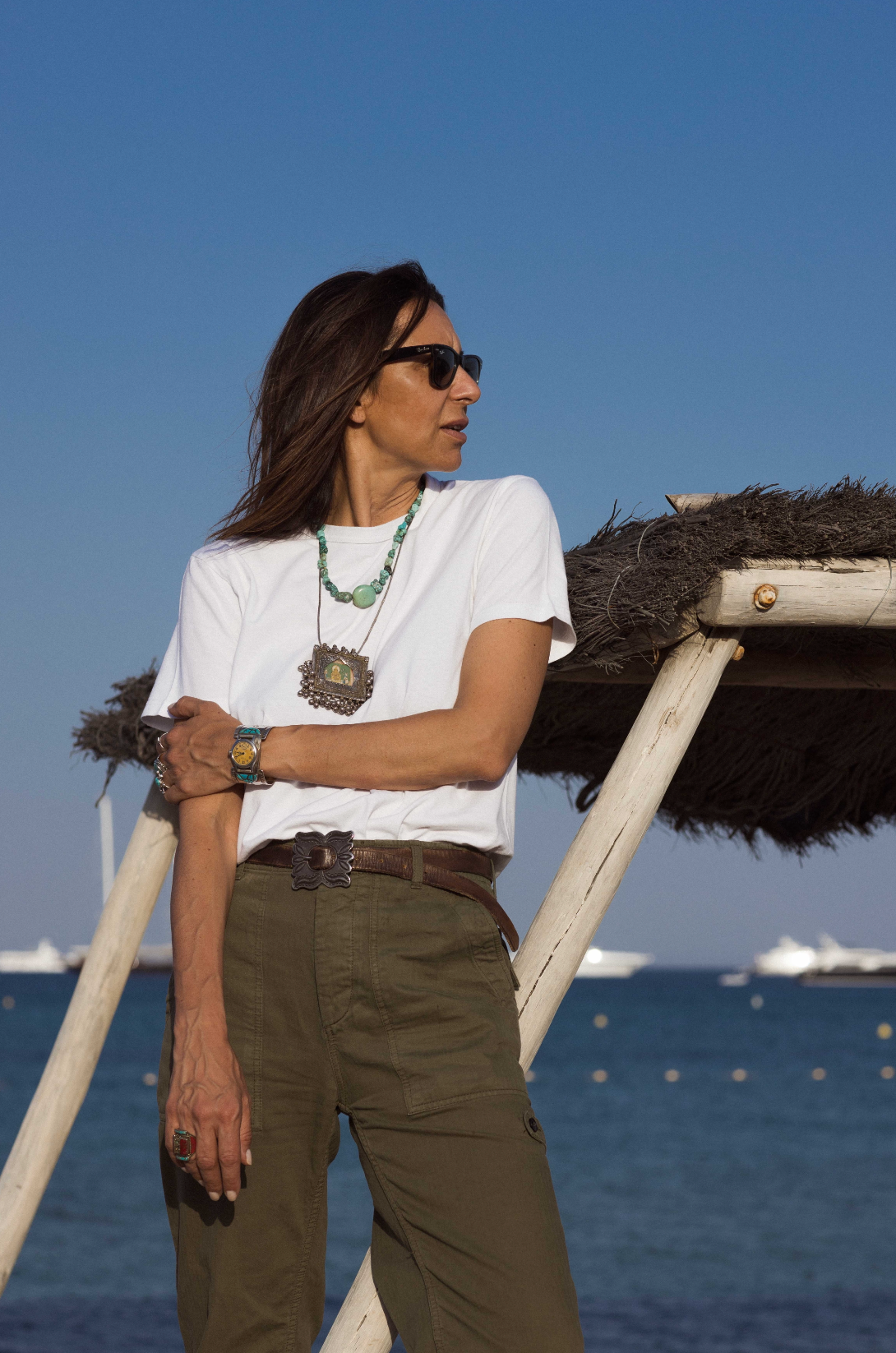 Jerryt Pantaloni Fatigue In Herringbone Di Cotone