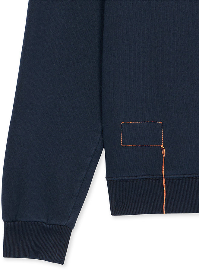 Yale Felpa In Cotone Felpato Con Colletto E Zip