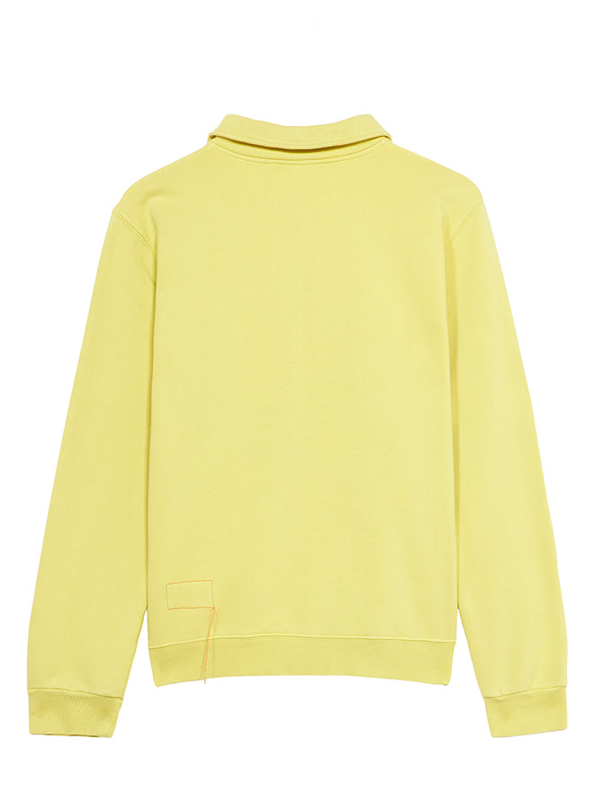 Yale Felpa In Cotone Felpato Con Colletto E Zip