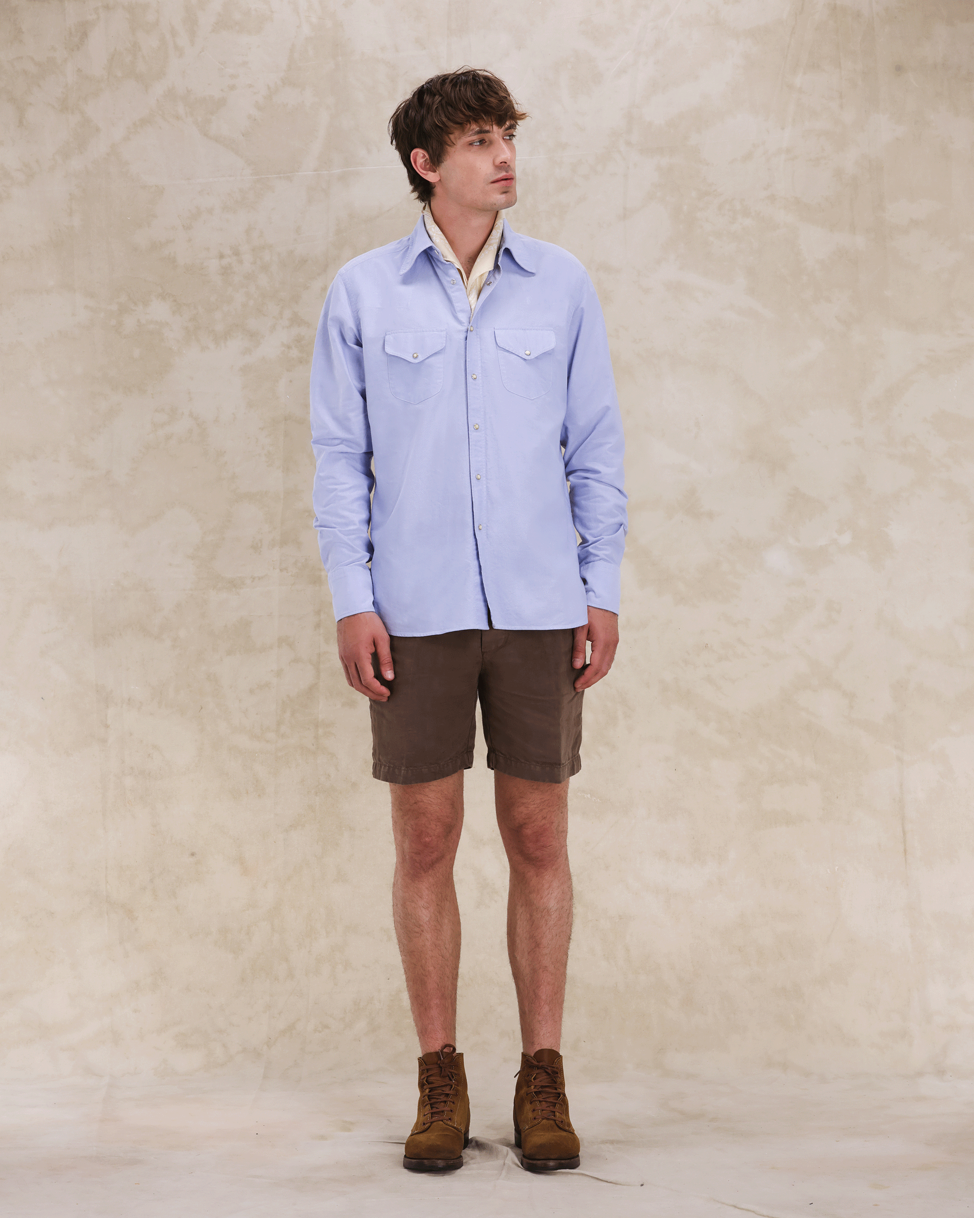 Tex Camicia Texana in Cotone Oxford