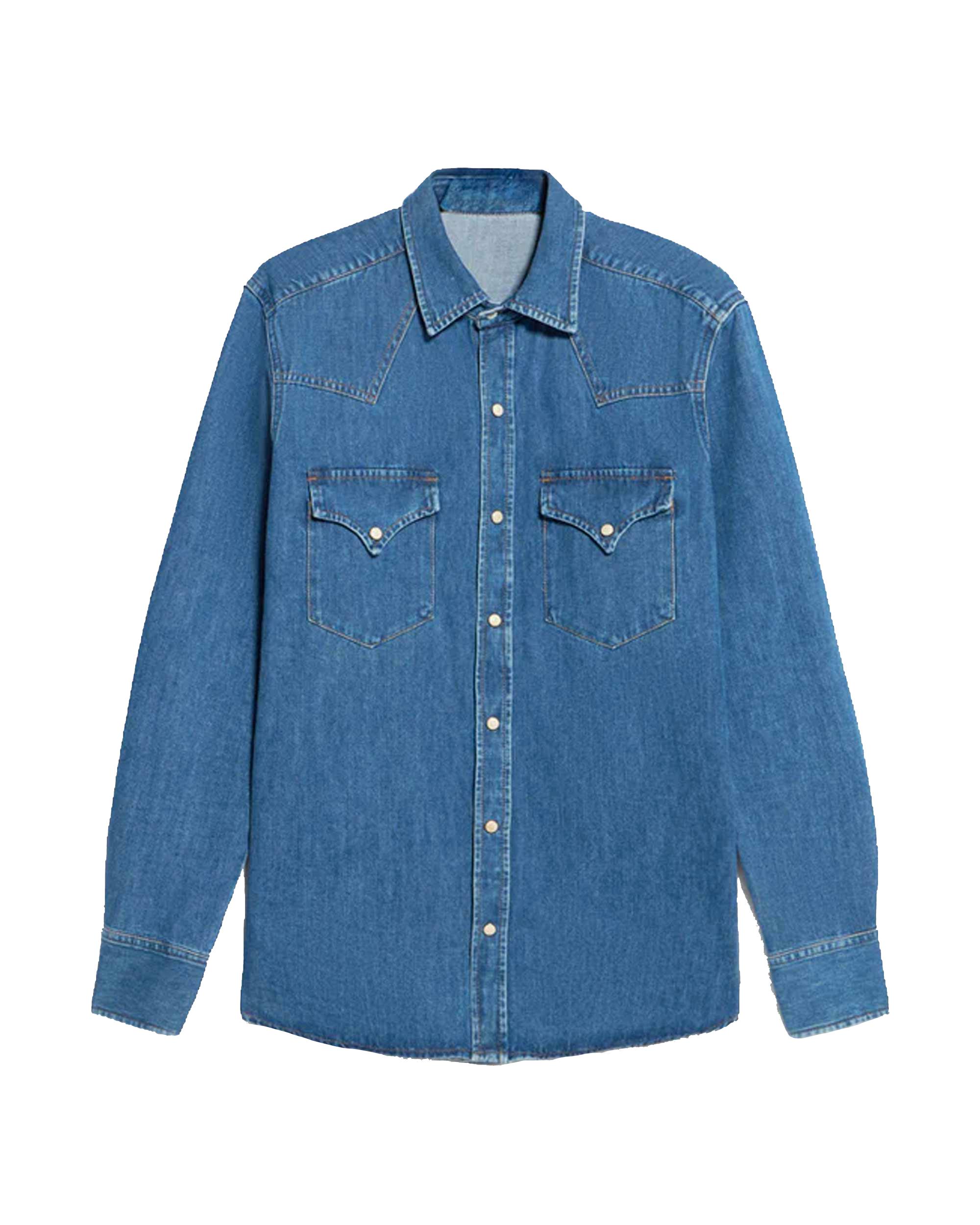 Ntex Camicia Texana In Denim Stone Wash