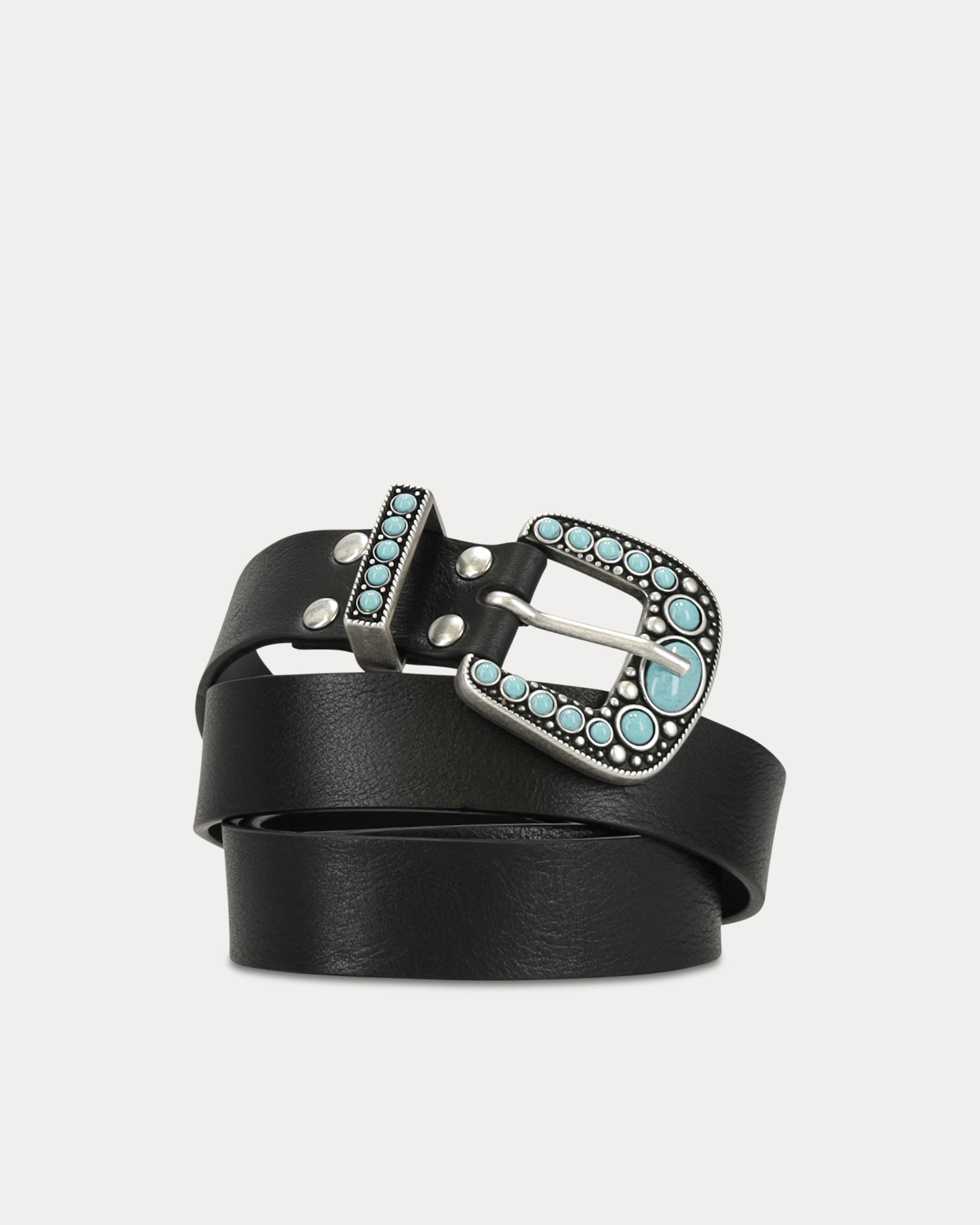 Thelma Calfskin Belt With Turquoise