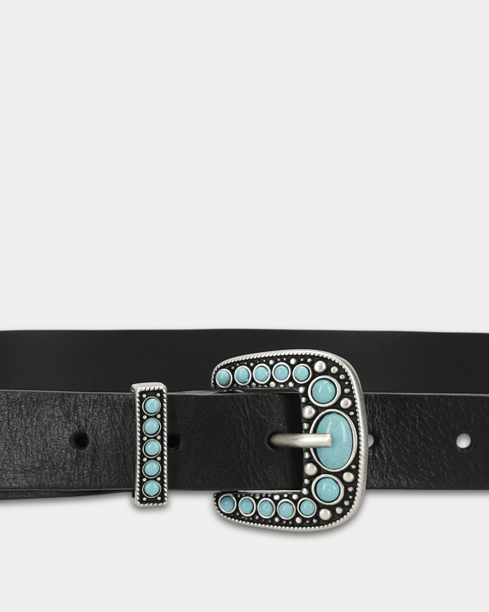 Thelma Calfskin Belt With Turquoise