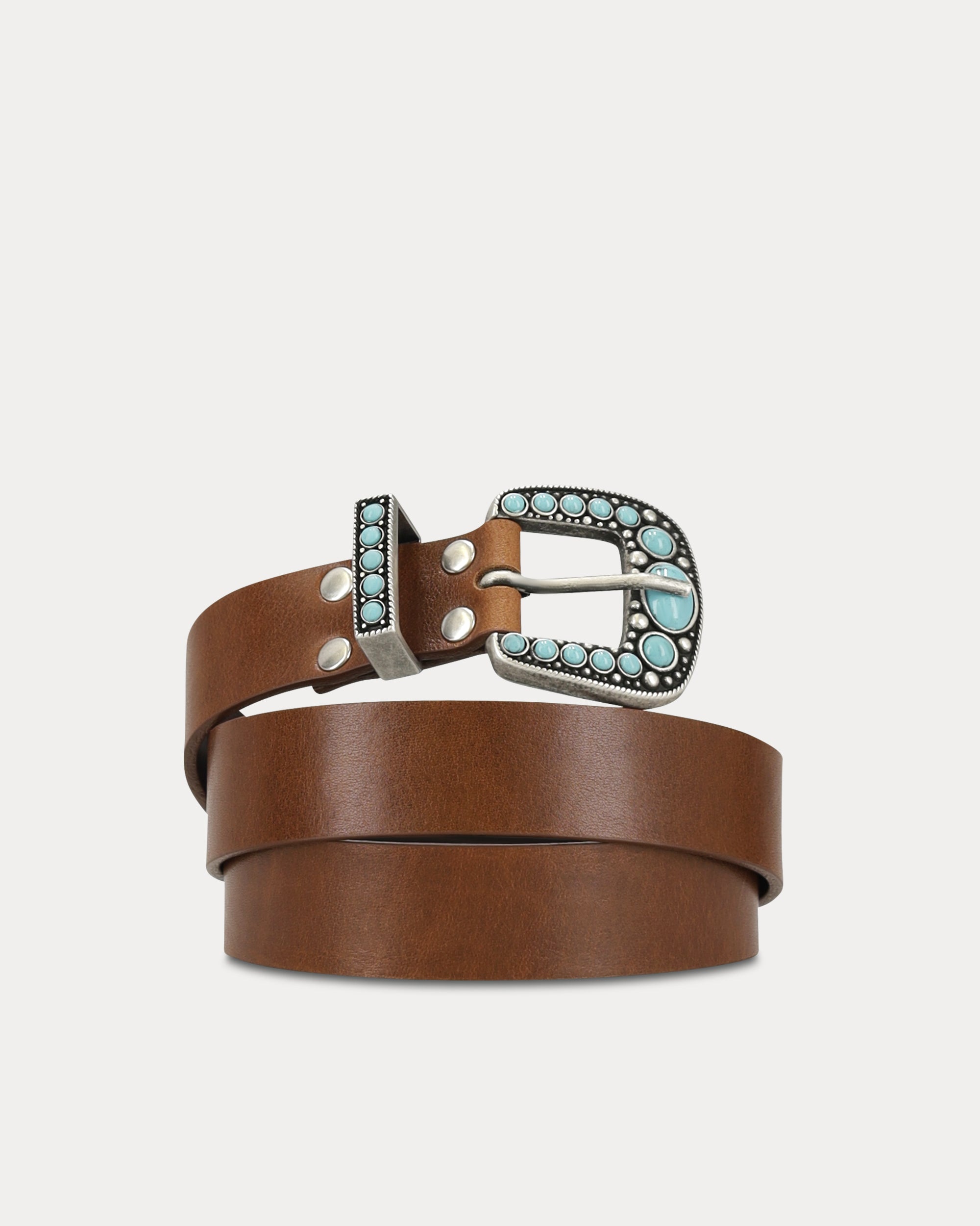 Thelma Calfskin Belt With Turquoise