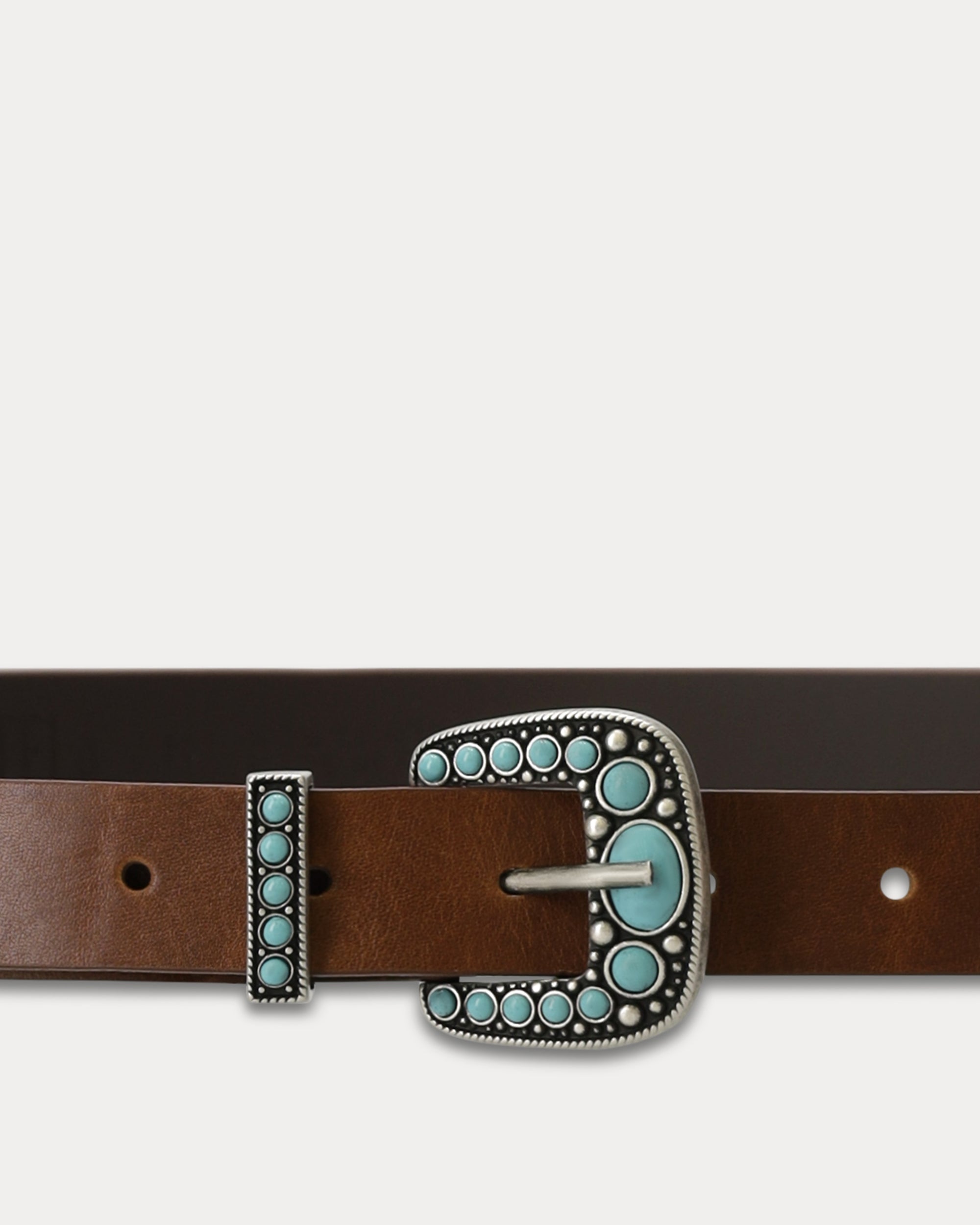 Thelma Calfskin Belt With Turquoise