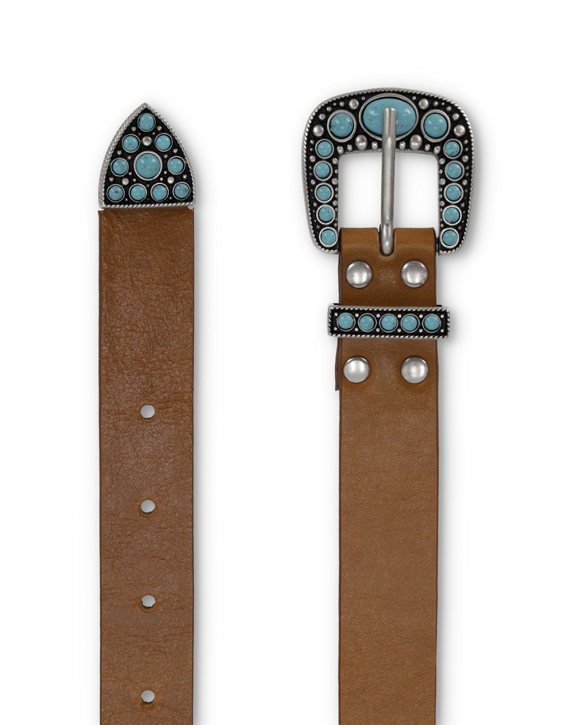 Thelma Cintura In Pelle Di Vitello Con Turchesi