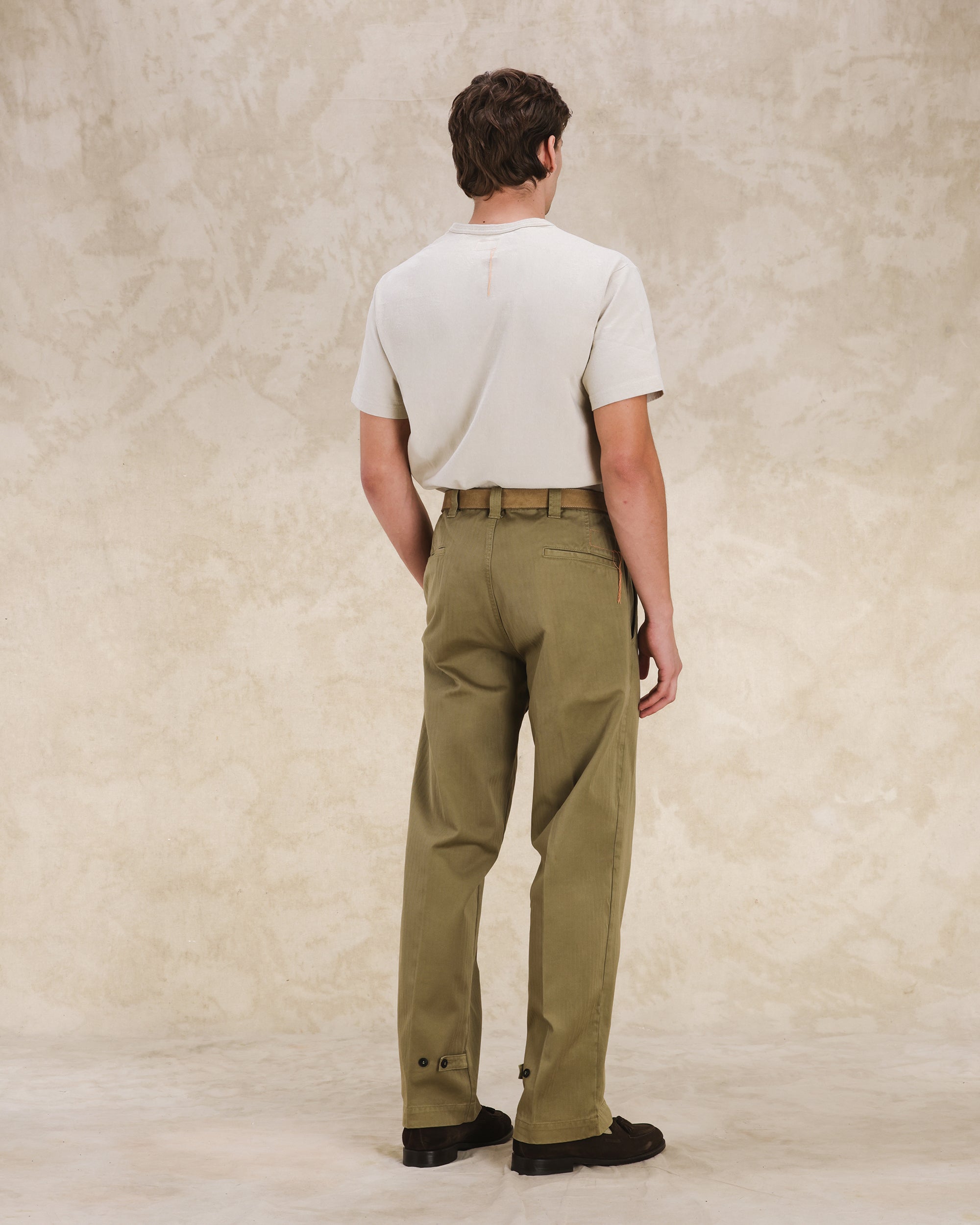 Thomas Pantaloni Chino in Herringbone
