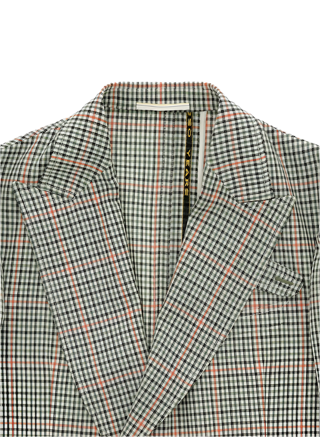 Travel Giacca Classica In Fresco Lana A Quadri