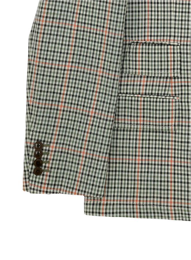 Travel Giacca Classica In Fresco Lana A Quadri