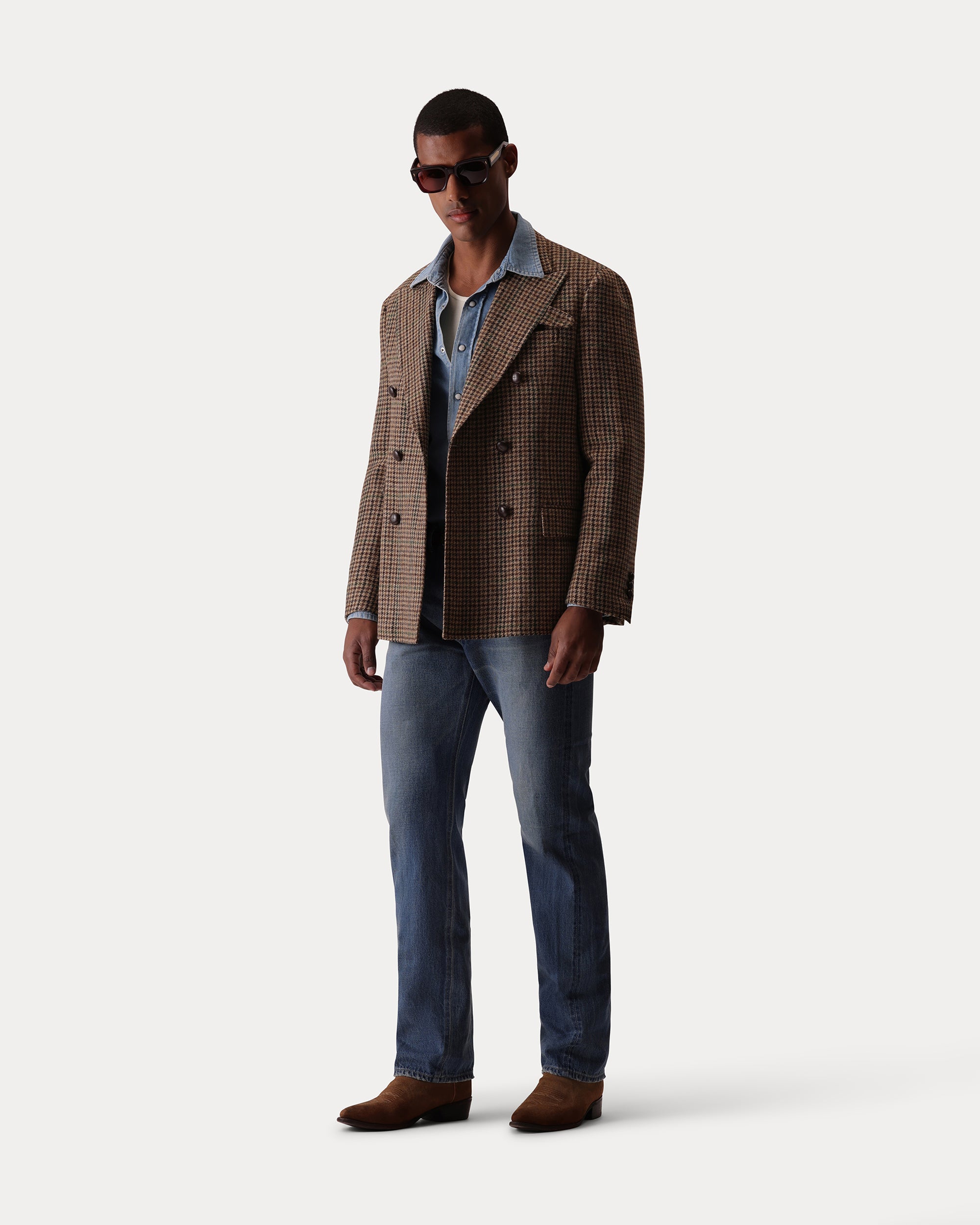 Travel Giacca Classica in Tweed di Lana