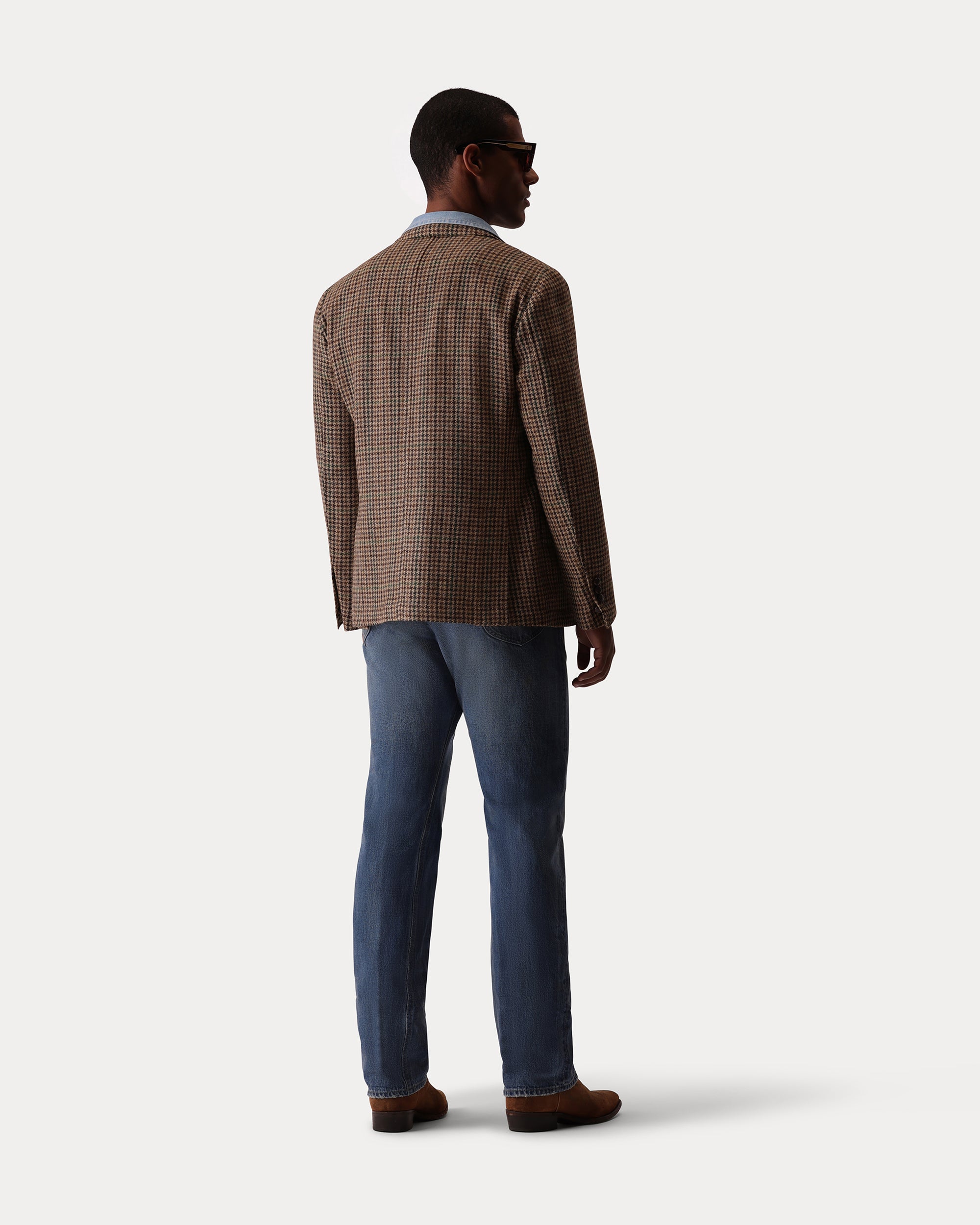 Travel Giacca Classica in Tweed di Lana