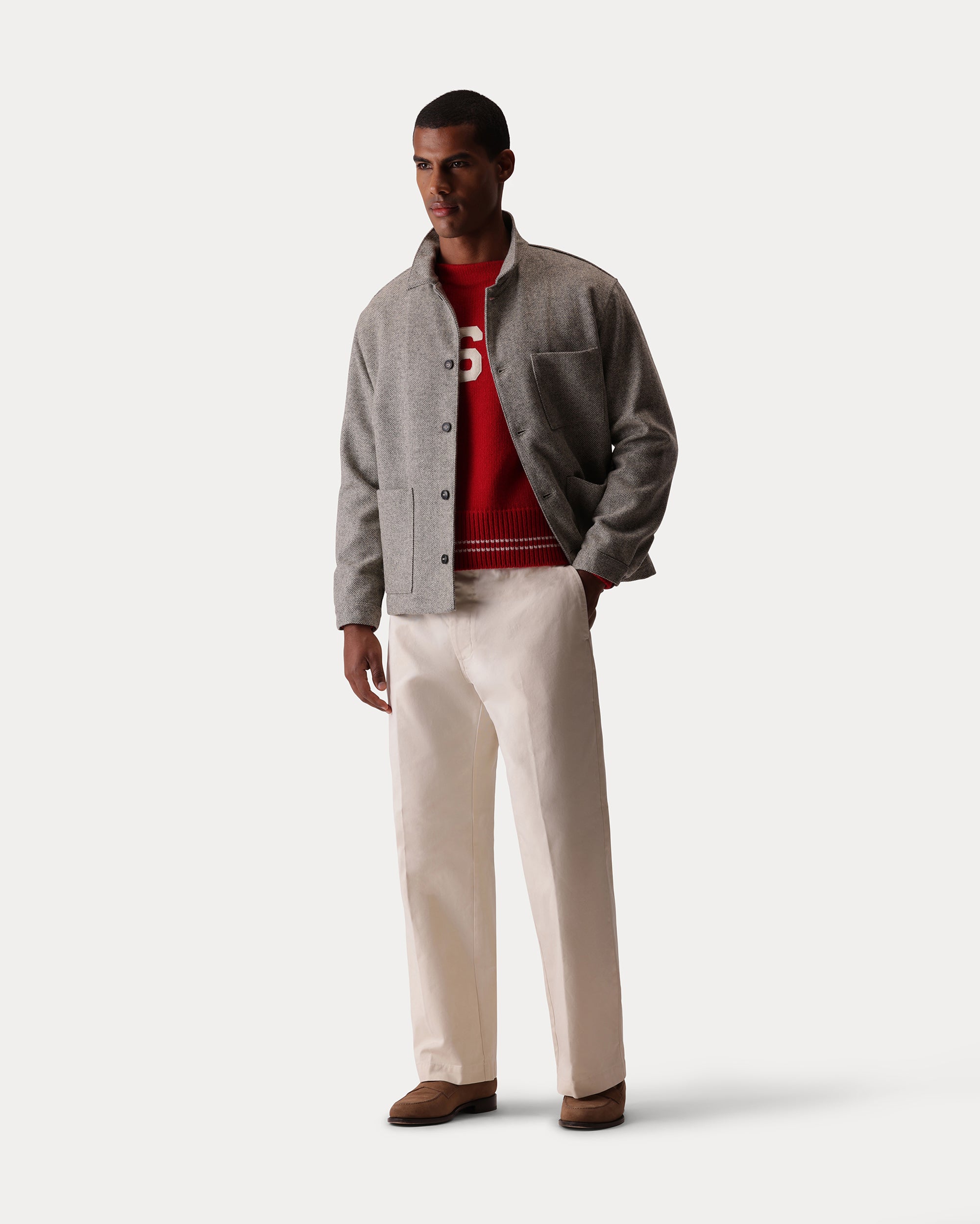 Tristan Giacca in Lana Herringbone