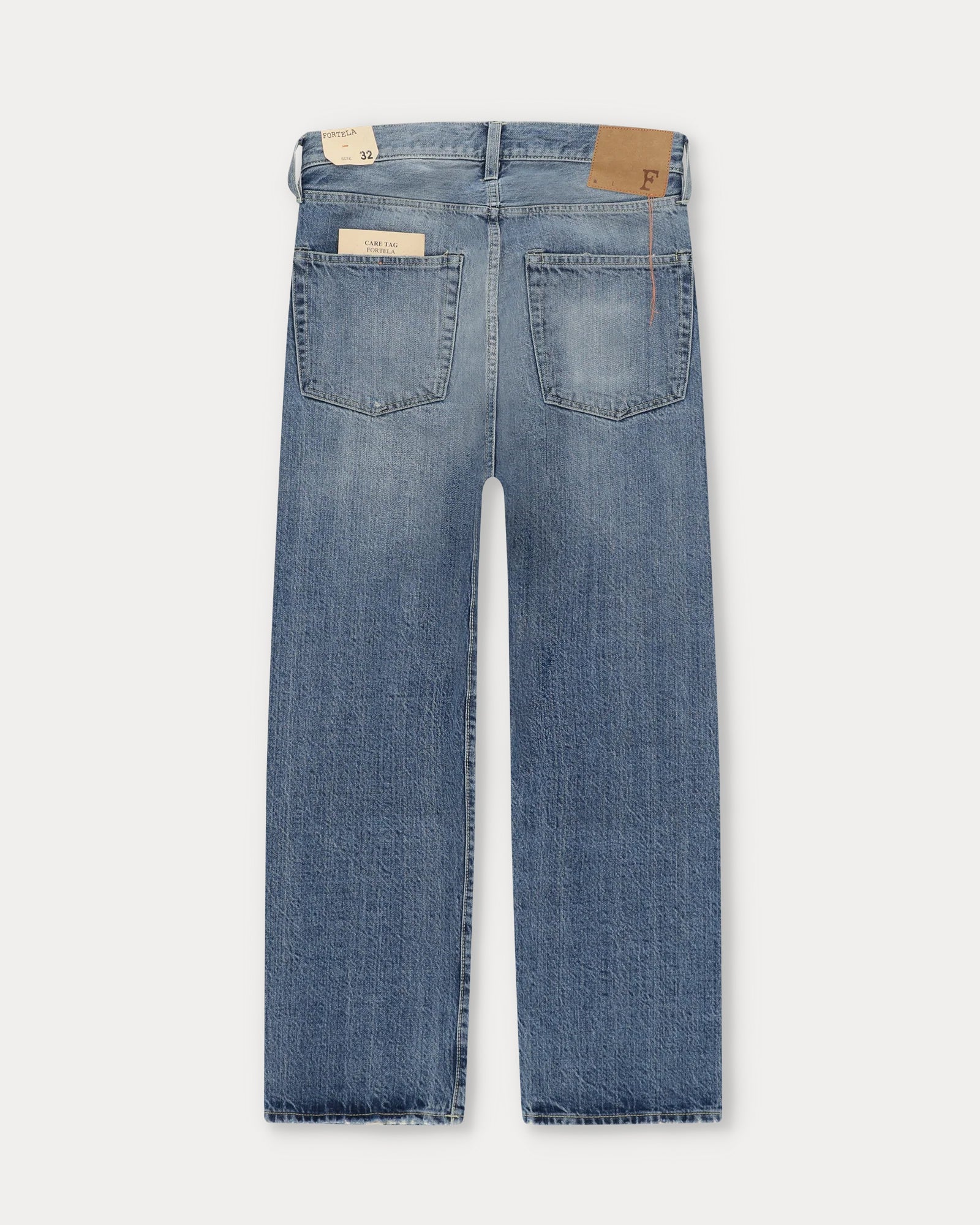 Unclejohn Japan Denim Cimosato 5 Tasche a Vita Alta Stone Wash - L29''