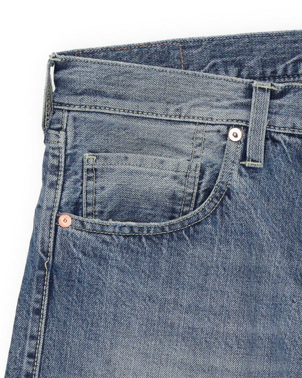 Unclejohn Japan Selvedge Denim 5 Pocket High Waist Stone Wash - L33''