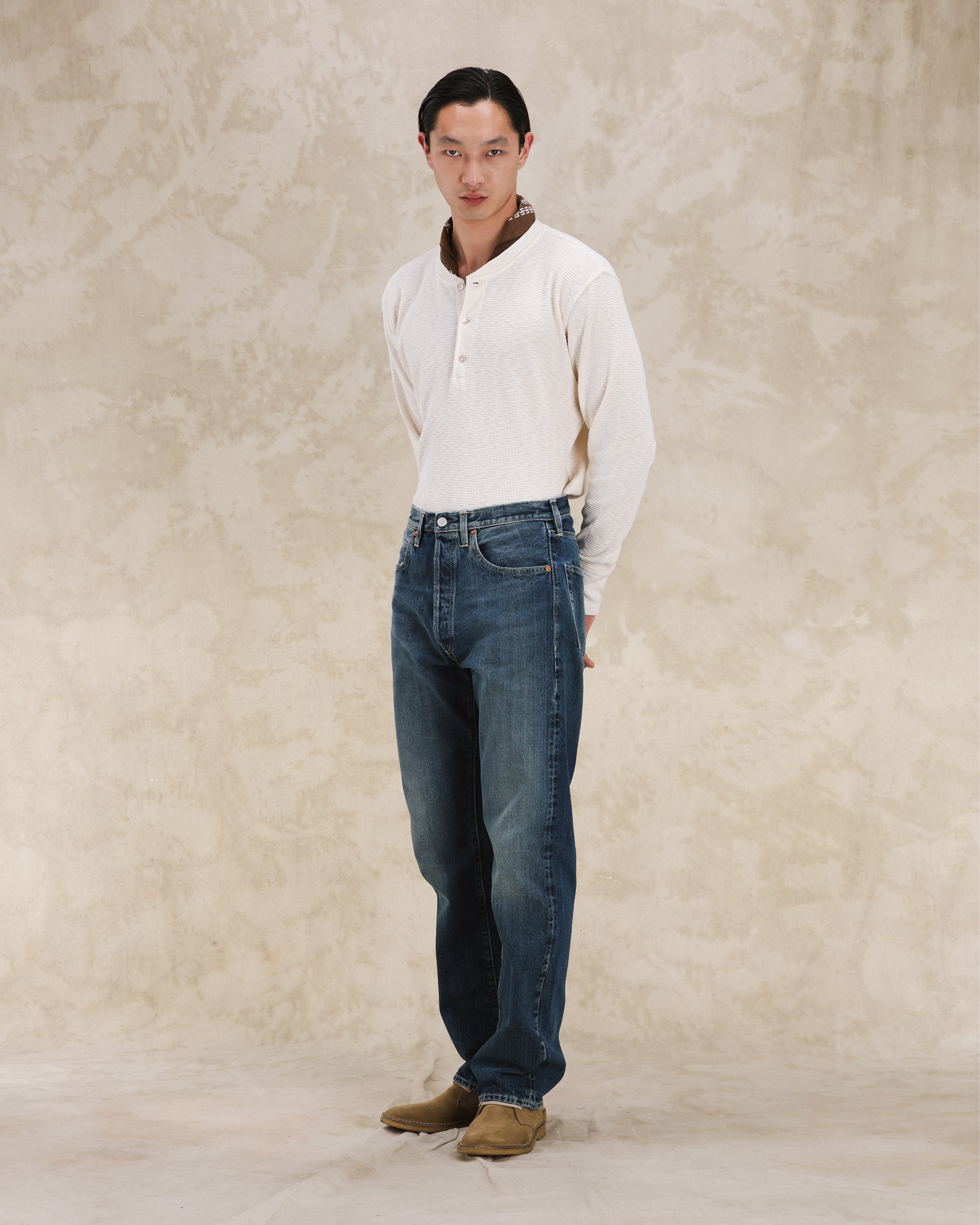 Unclejohn Japan Denim Cimosato Tasche a Vita Alta Custom Wash