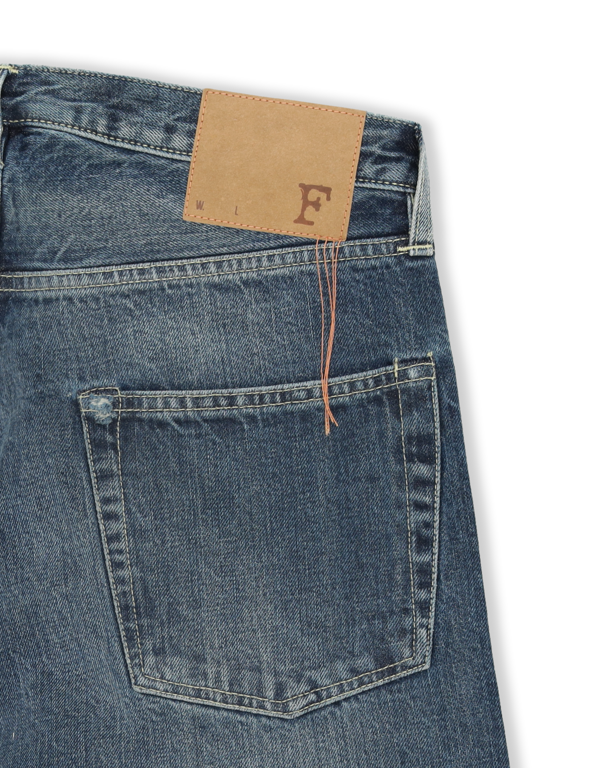 Unclejohn Japan Selvedge Denim 5 Pocket High Waist Custom Wash - L33''