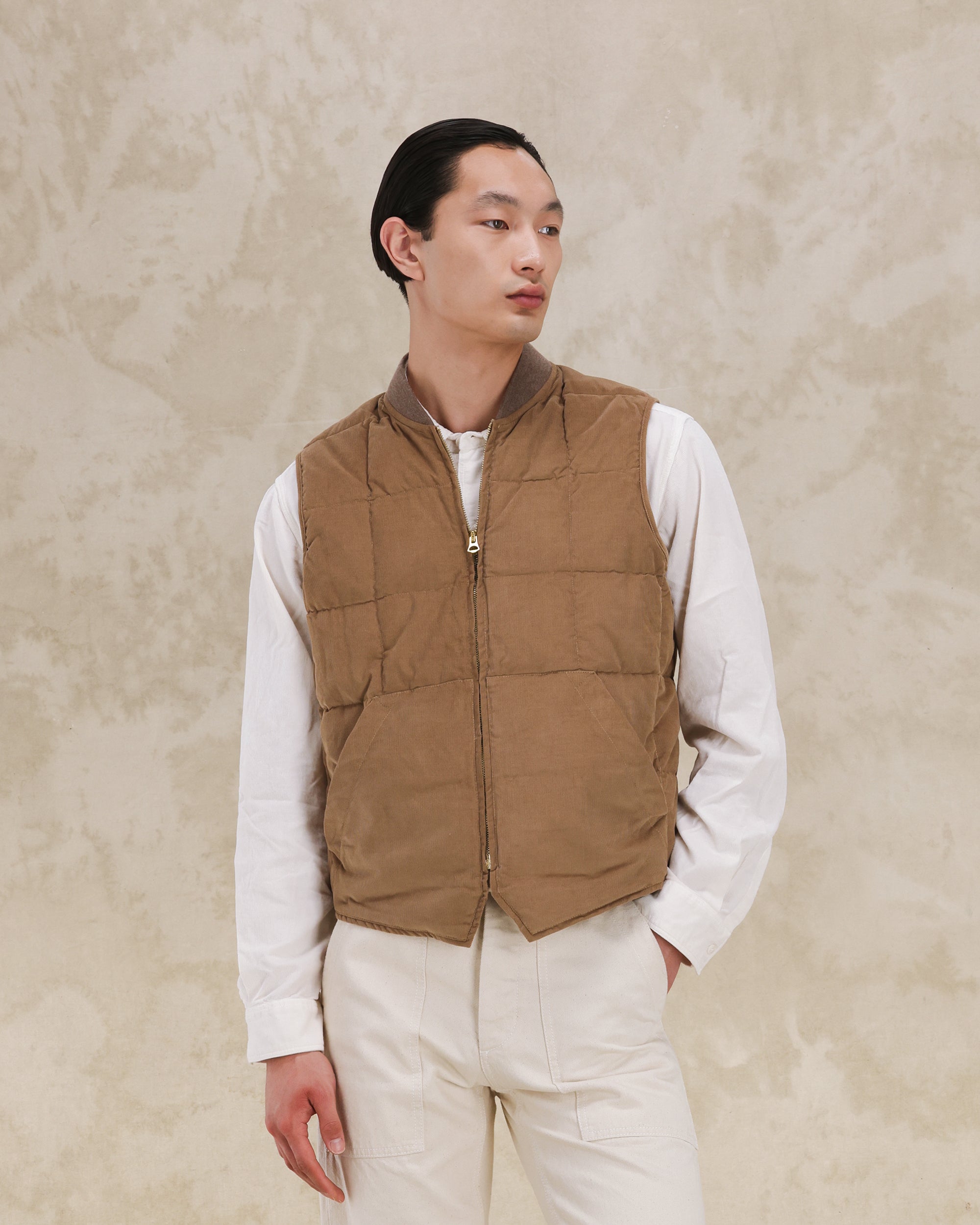 Vest Gilet Smanicato In Velluto A Coste